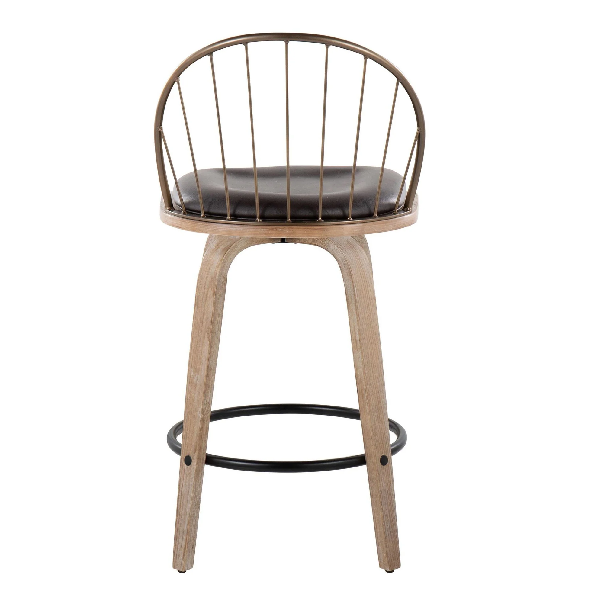 Riley 26" Fixed-Height Counter Stool - Set of 2 By LumiSource - B26-RILEYPU-GRTZQ2 WWANCUWW2 - Image 6