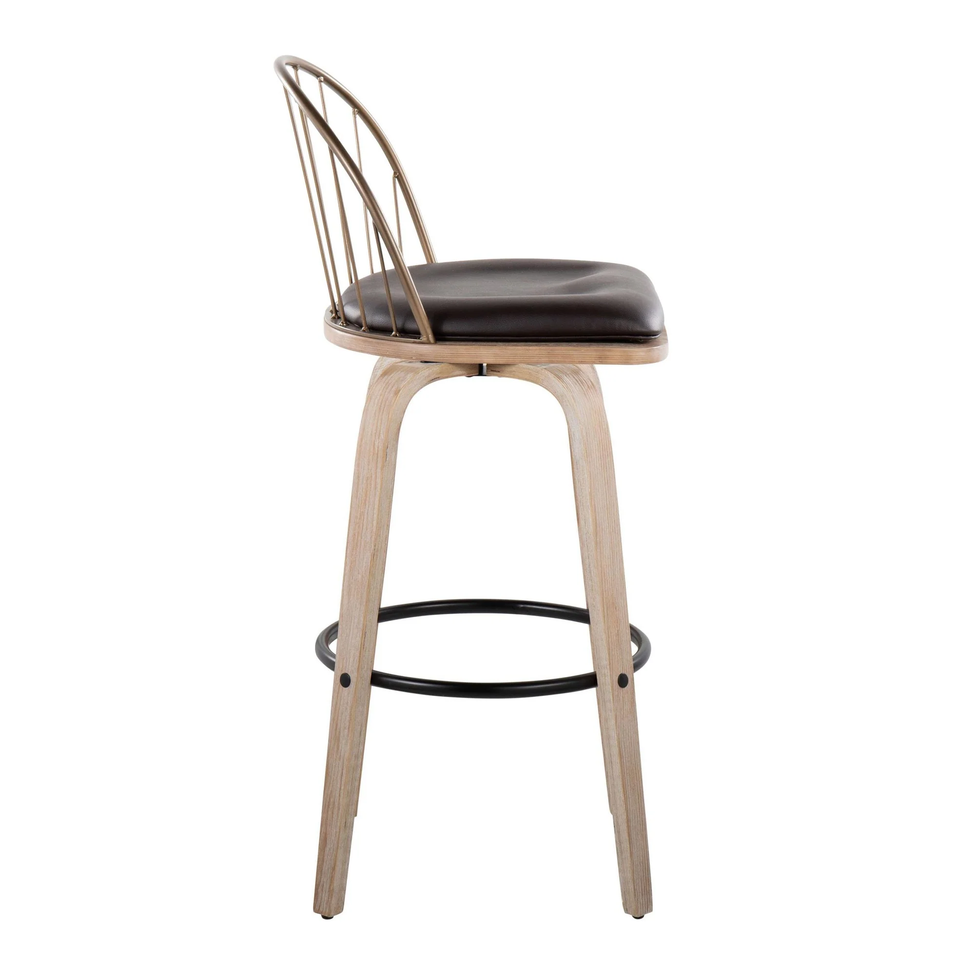 Riley 30" Fixed-Height Barstool - Set of 2 Brown By LumiSource - Image 16