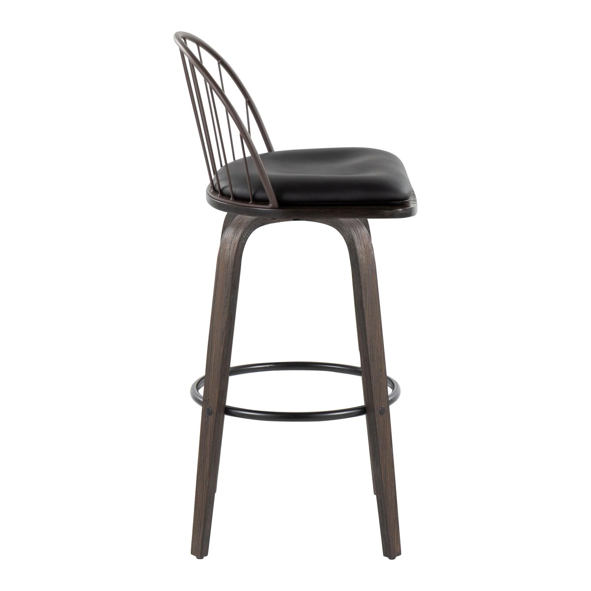 Riley 30" Fixed-Height Barstool - Set of 2 Brown By LumiSource - Image 5