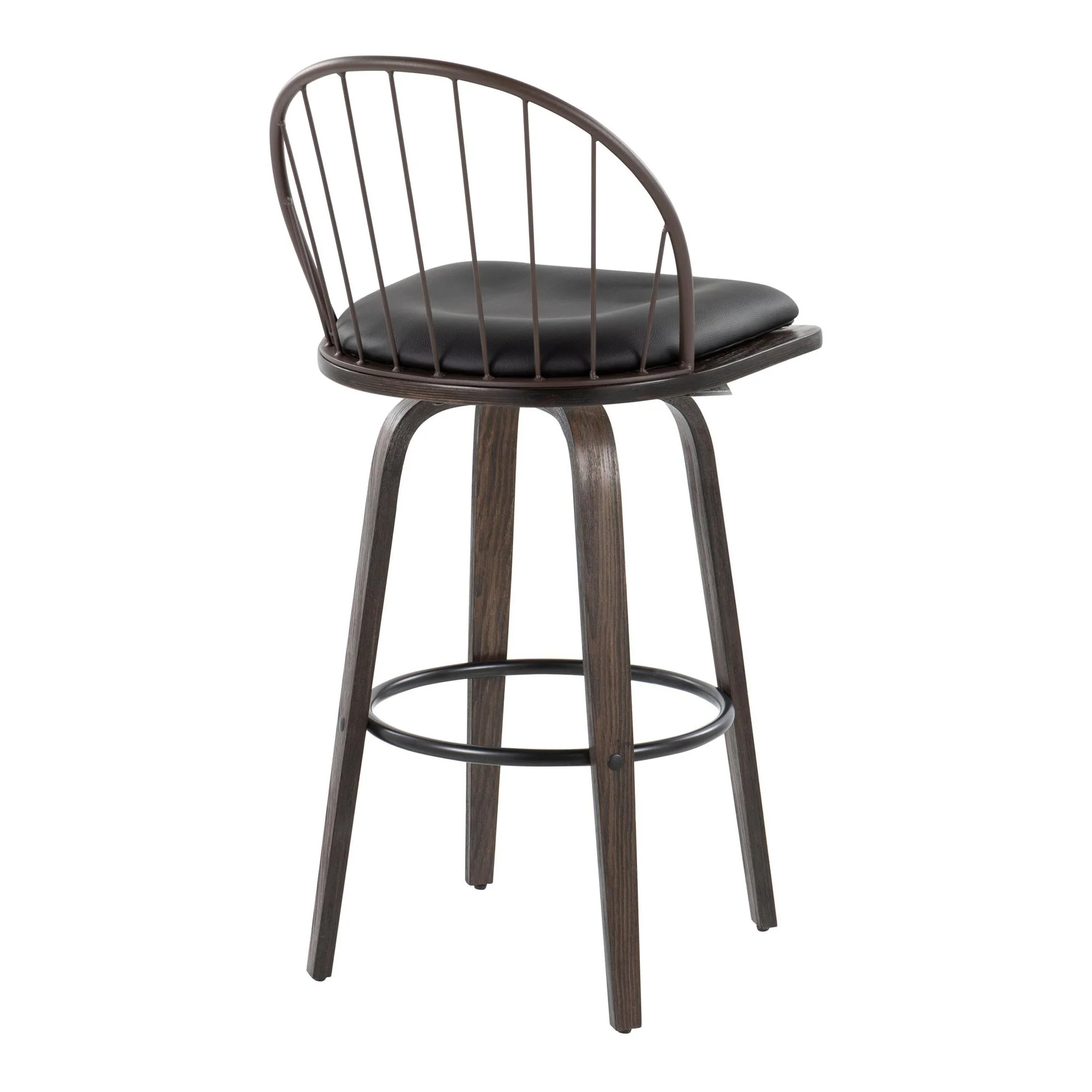 Riley 30" Fixed-Height Barstool - Set of 2 Brown By LumiSource - Image 6