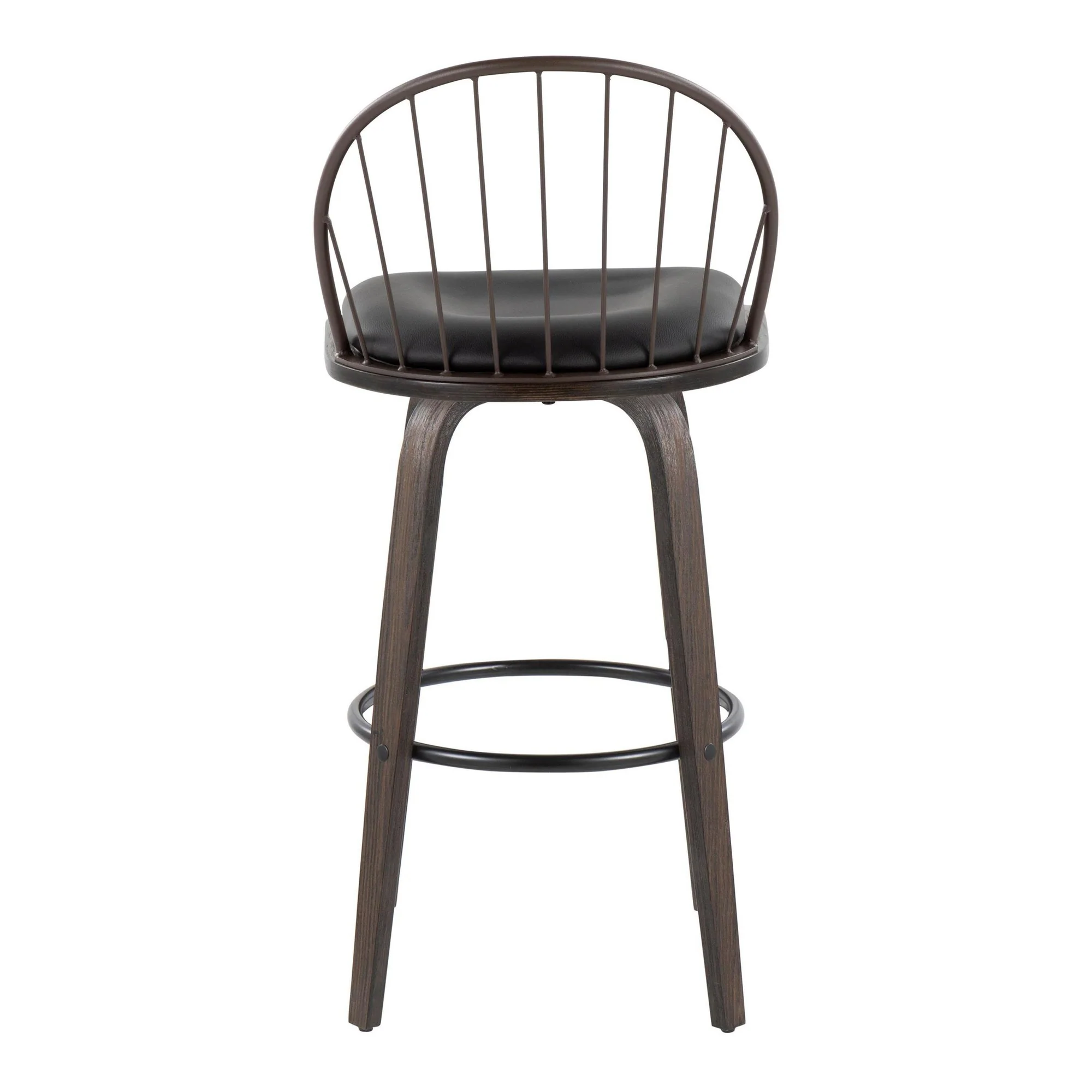 Riley 30" Fixed-Height Barstool - Set of 2 Brown By LumiSource - Image 7