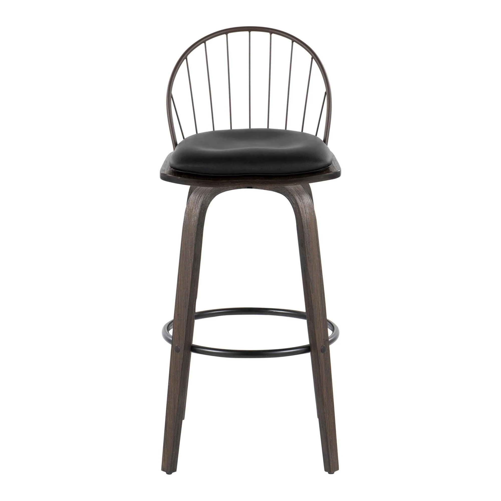 Riley 30" Fixed-Height Barstool - Set of 2 Brown By LumiSource - Image 8