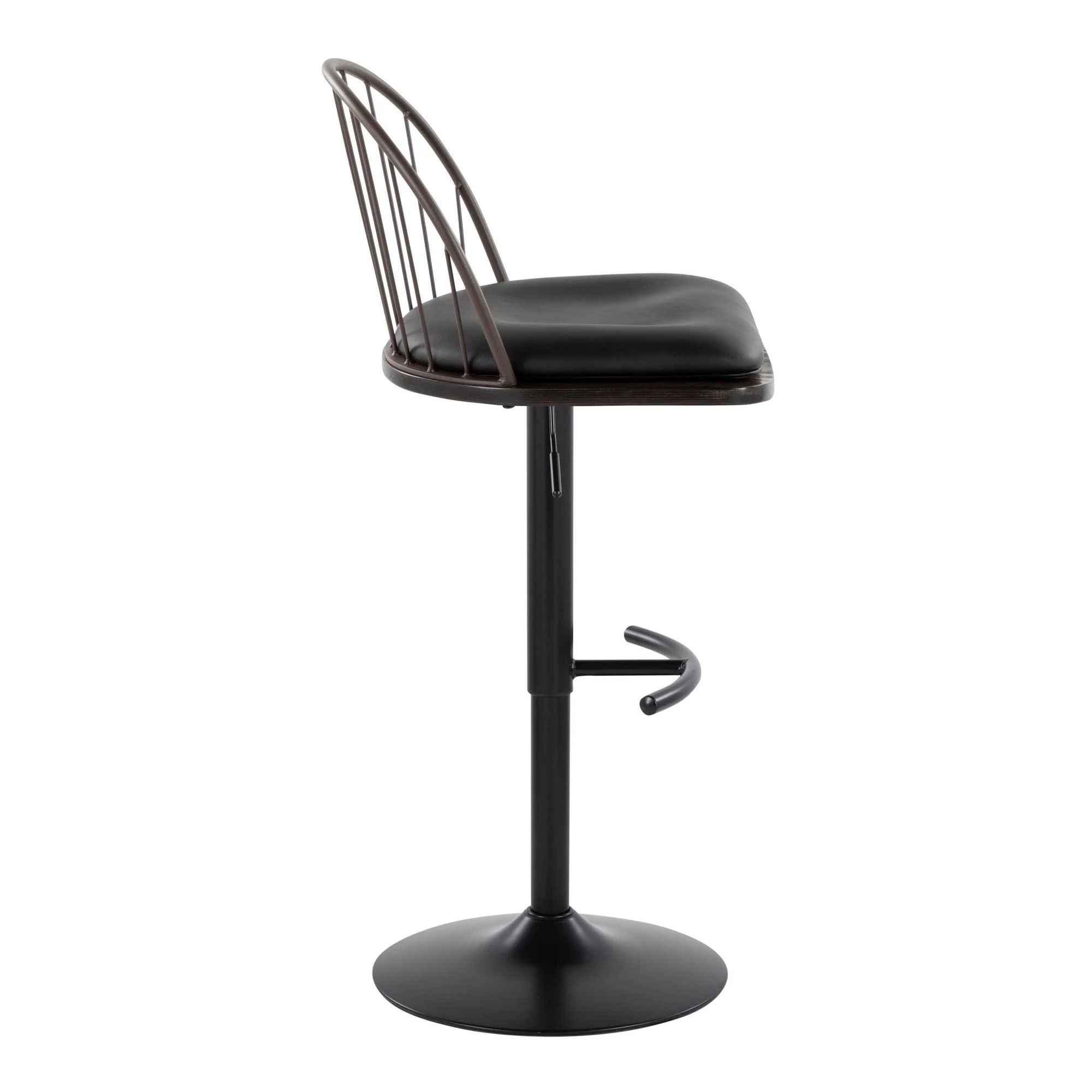 Riley Adjustable Barstool - Set of 2 Black By LumiSource - Image 14
