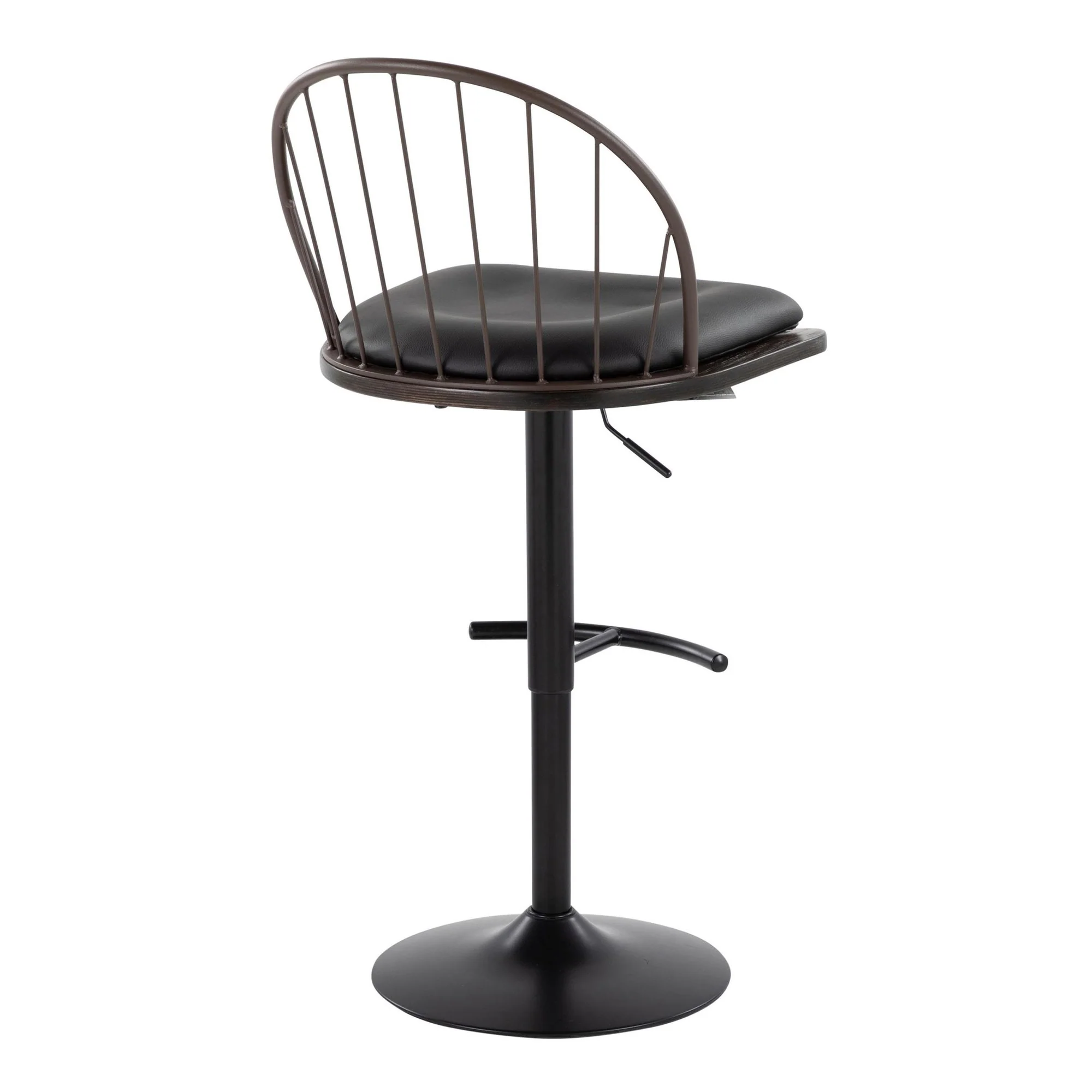 Riley Adjustable Barstool - Set of 2 Black By LumiSource - Image 15