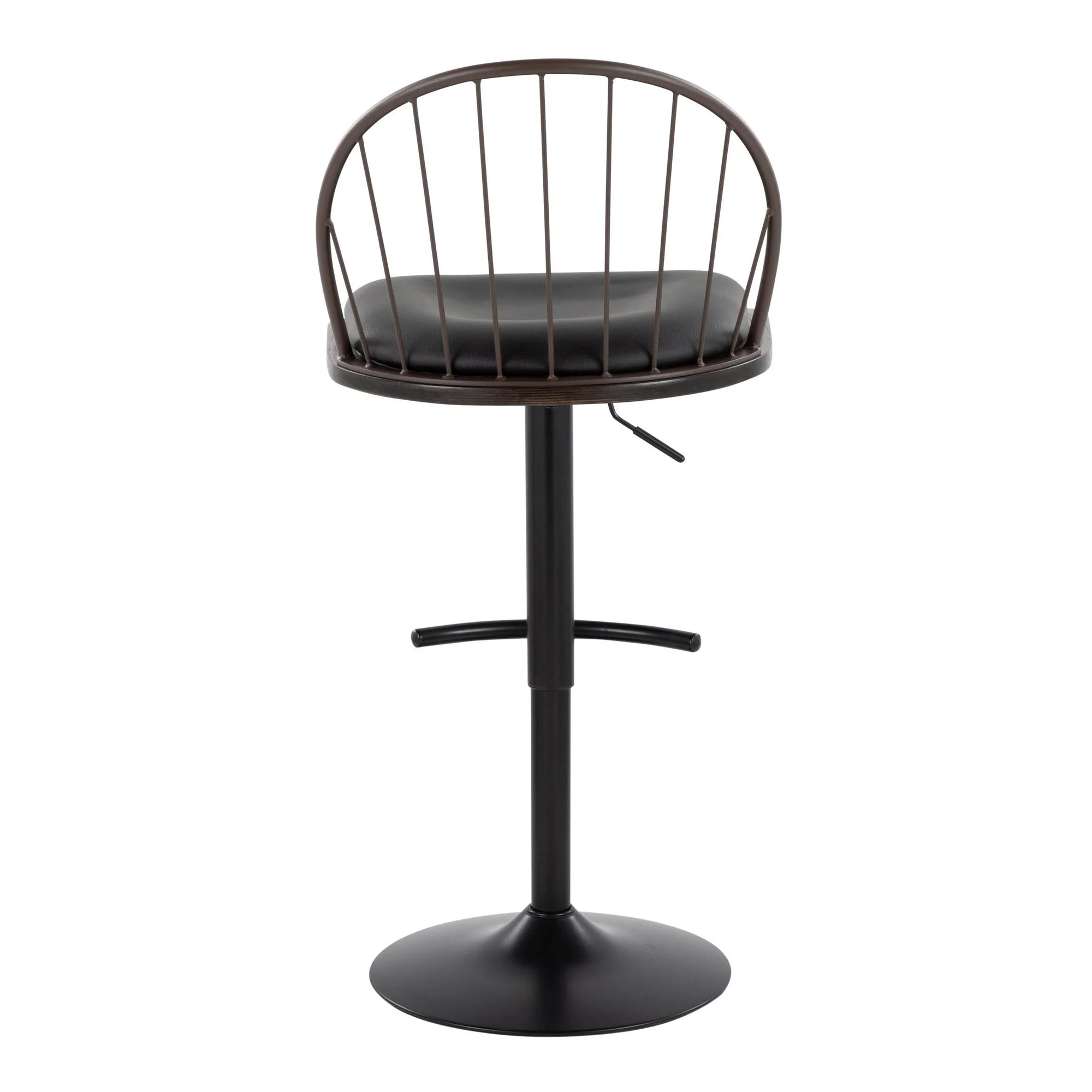 Riley Adjustable Barstool - Set of 2 Black By LumiSource - Image 16