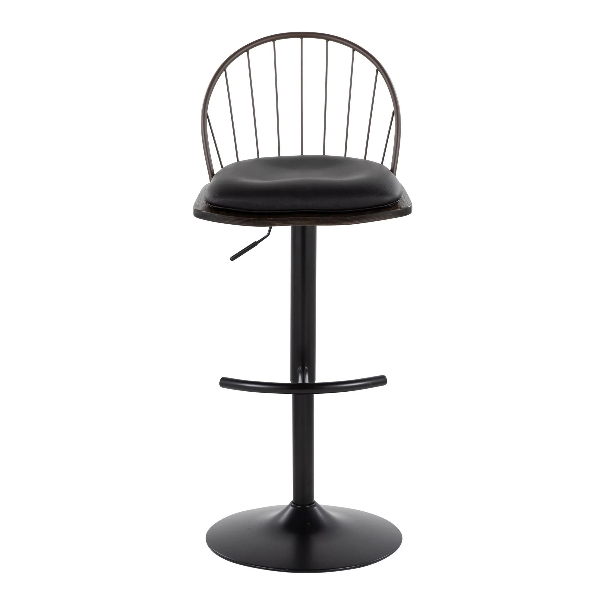 Riley Adjustable Barstool - Set of 2 Black By LumiSource - Image 17