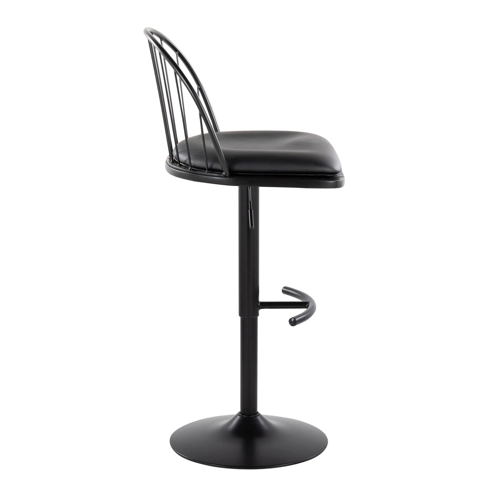 Riley Adjustable Barstool - Set of 2 Black By LumiSource - Image 5