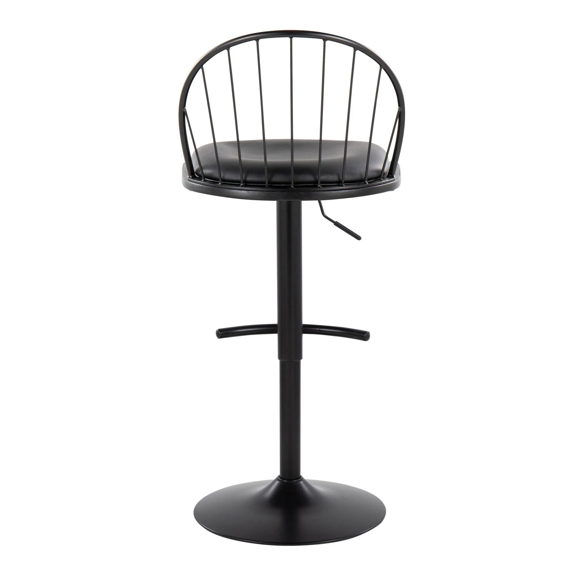 Riley Adjustable Barstool - Set of 2 Black By LumiSource - Image 7