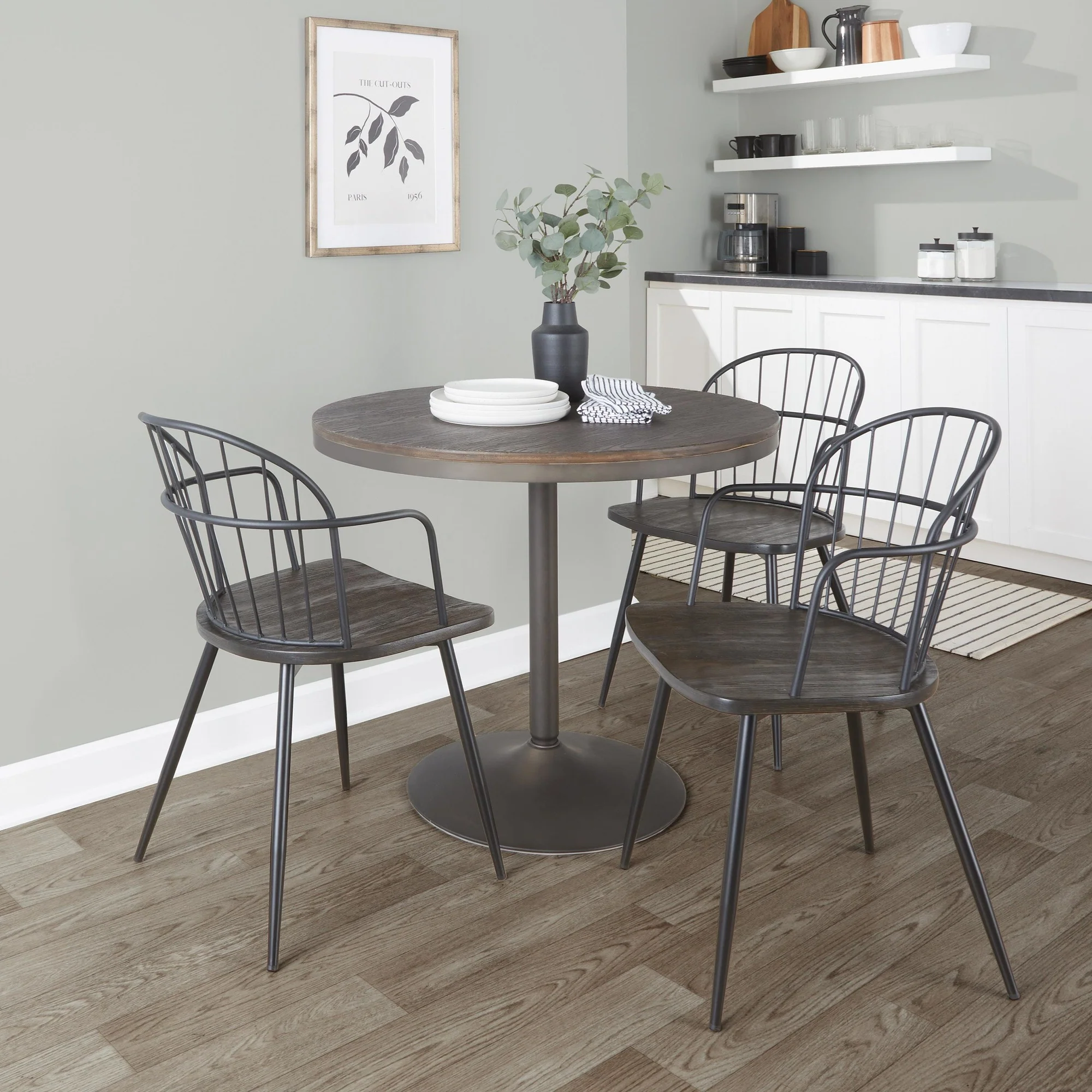Riley Arm Chair - Set of 2 By LumiSource - CH-RILEYARM-HLC2 BKBNBK2 - Image 2