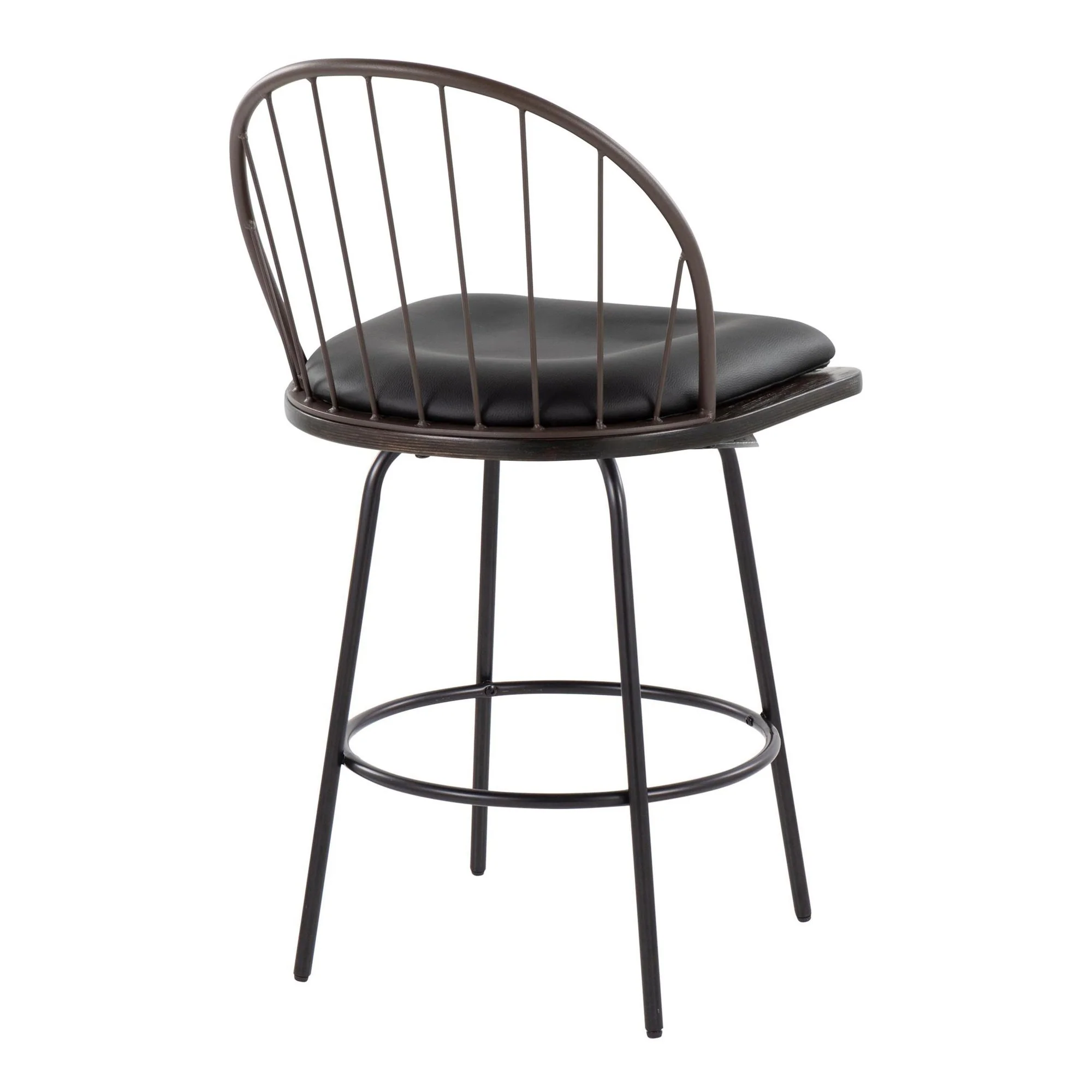 Riley Claire 26" Fixed-Height Counter Stool - Set of 2 Black By LumiSource - Image 15