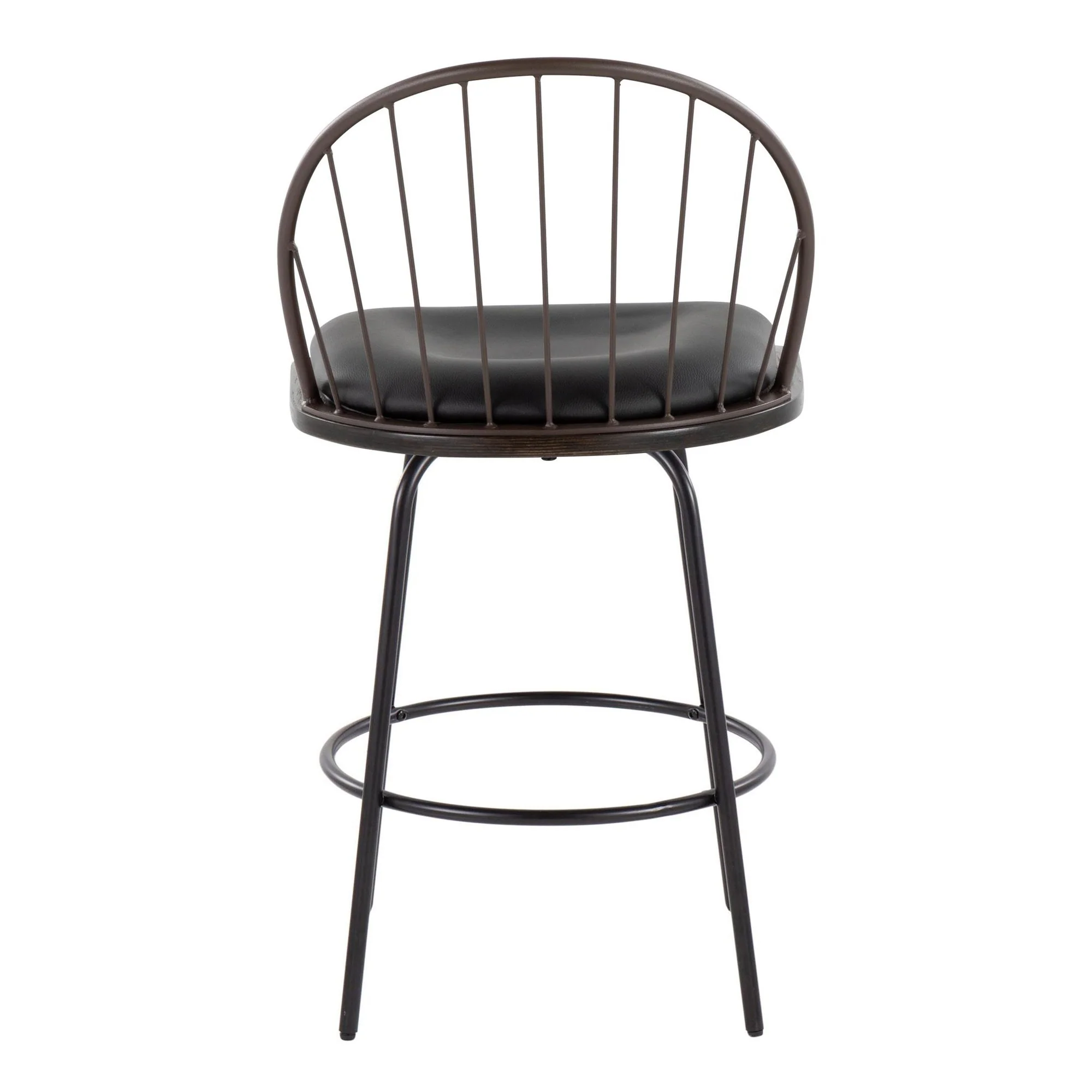 Riley Claire 26" Fixed-Height Counter Stool - Set of 2 Black By LumiSource - Image 16