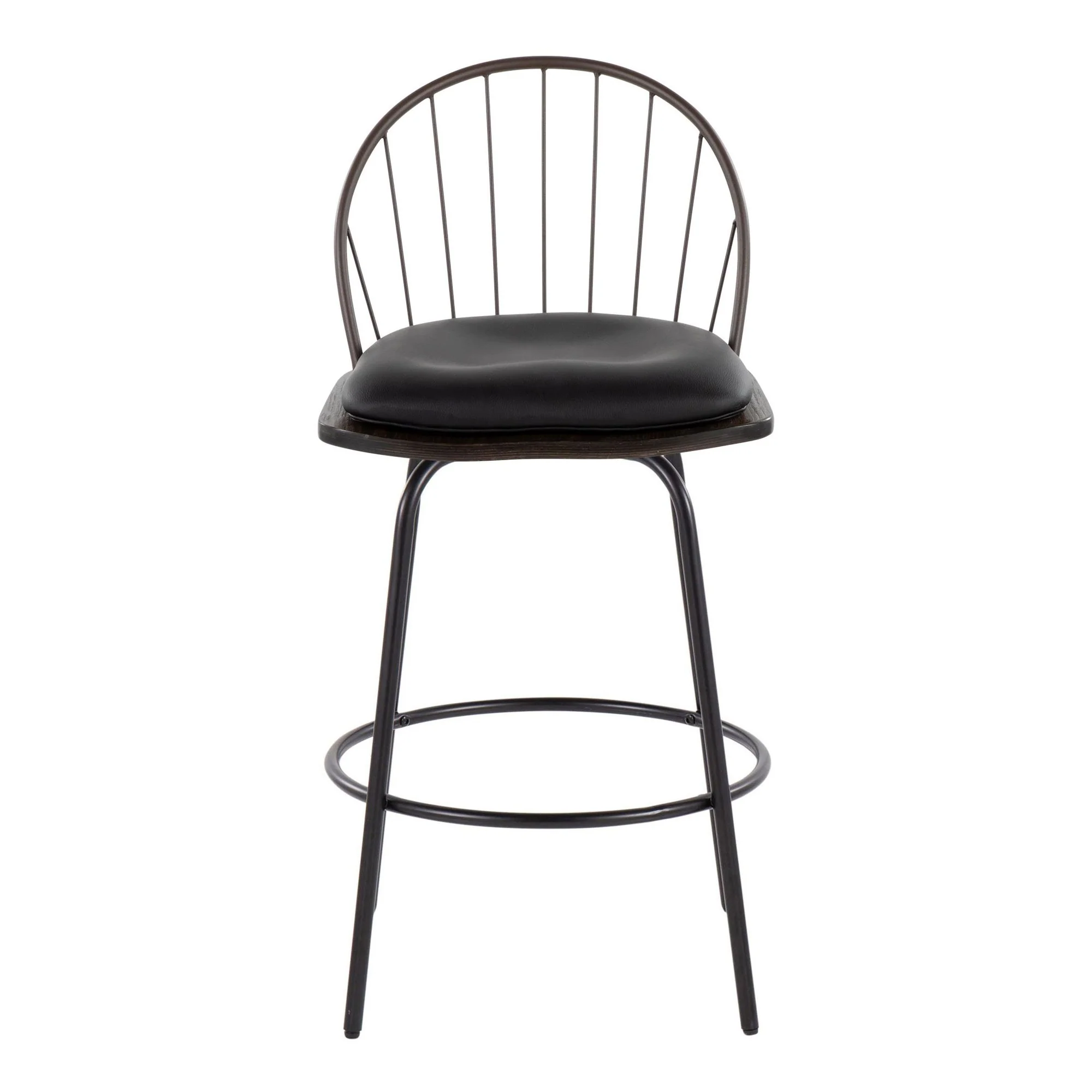 Riley Claire 26" Fixed-Height Counter Stool - Set of 2 Black By LumiSource - Image 17