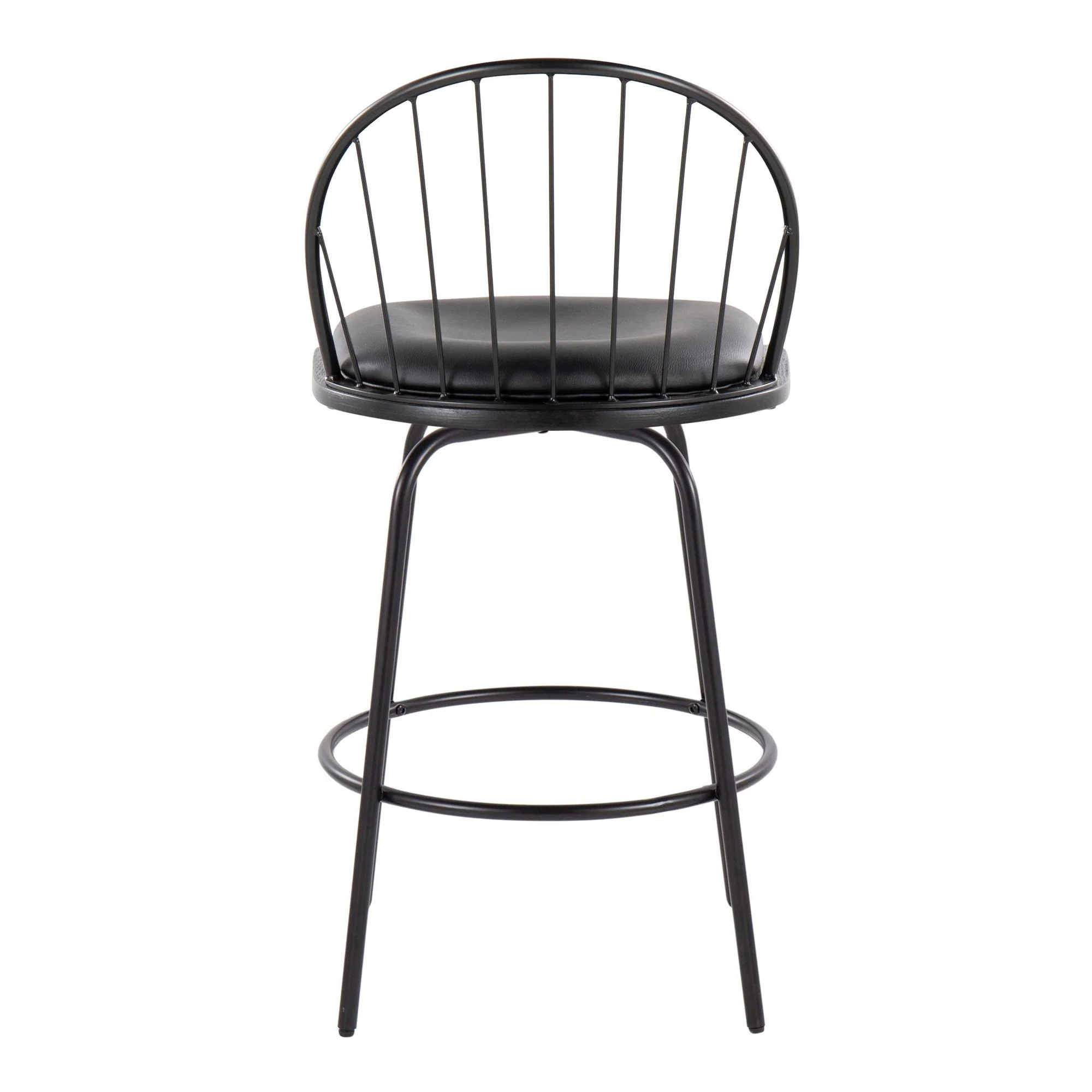 Riley Claire 26" Fixed-Height Counter Stool - Set of 2 Black By LumiSource - Image 7