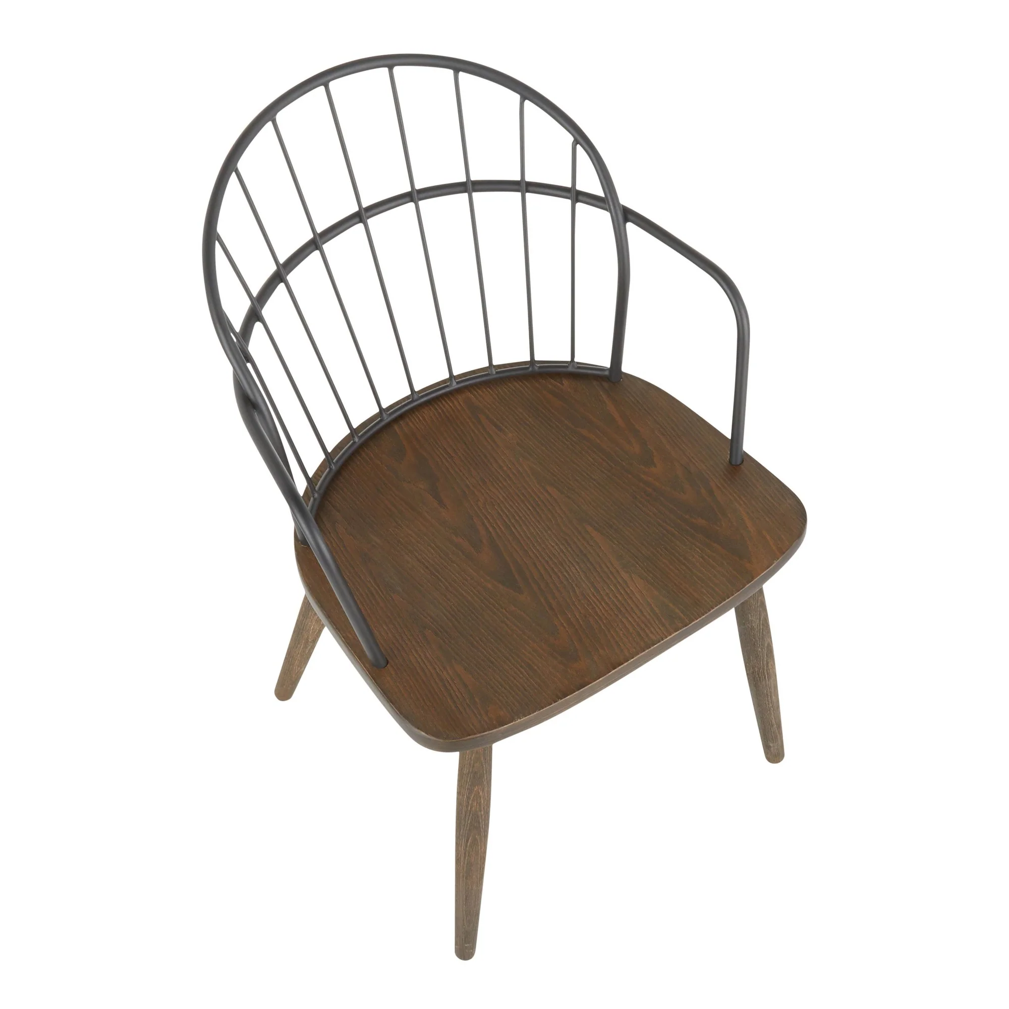Riley Accent/Dining Chair with Arms - Set of 2 Brown By LumiSource - Image 4