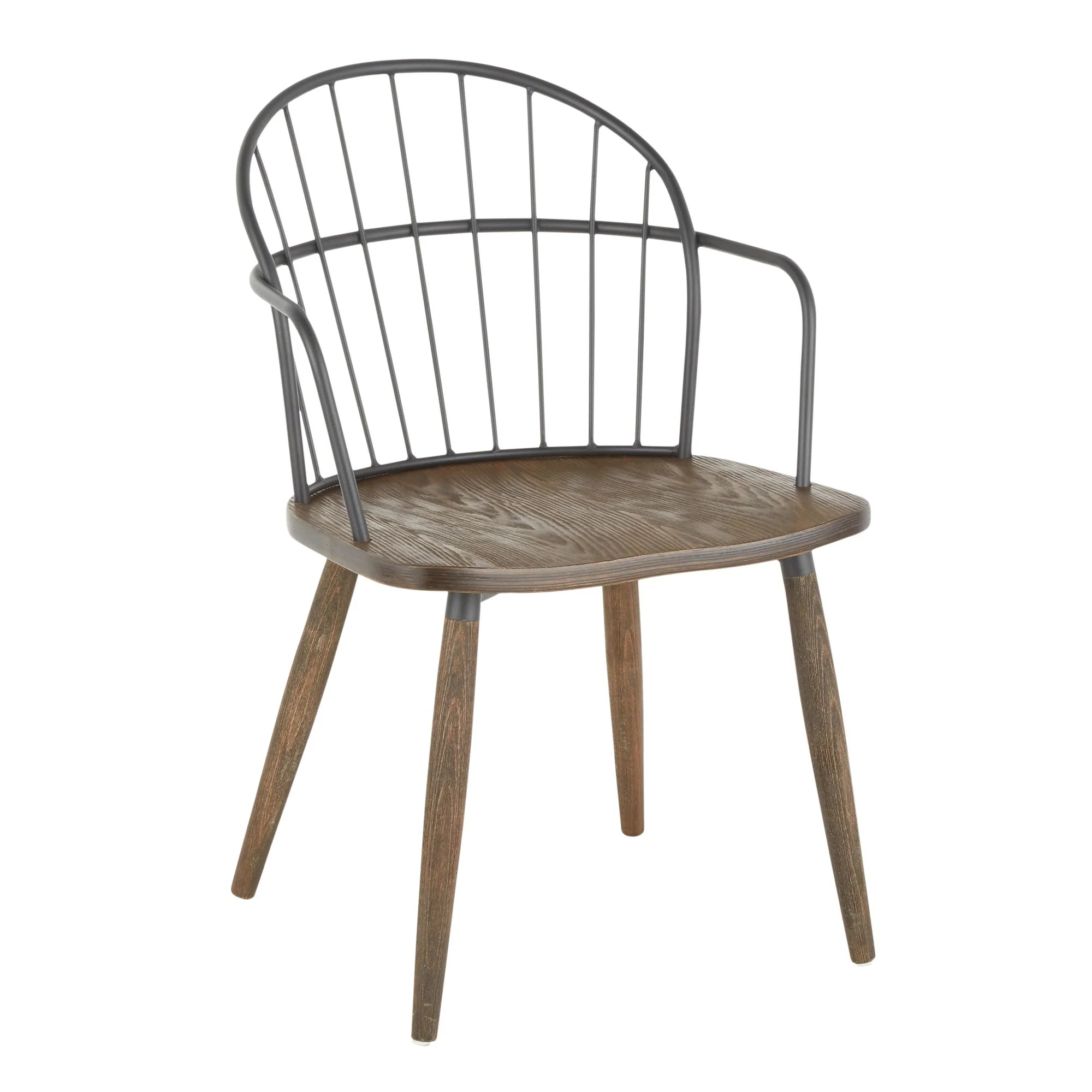 Riley Accent/Dining Chair with Arms - Set of 2 Brown By LumiSource - Image 6