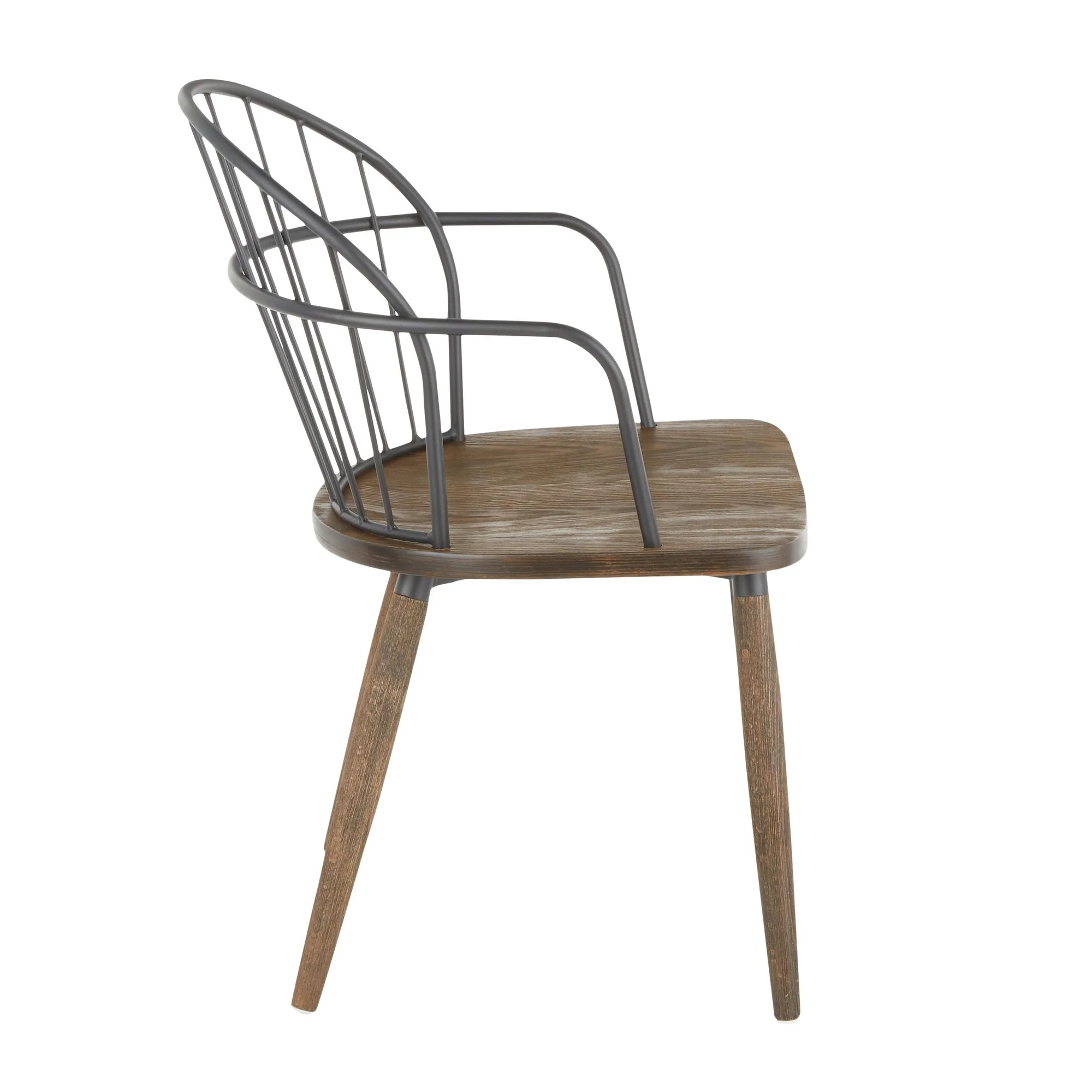 Riley Accent/Dining Chair with Arms - Set of 2 Brown By LumiSource - Image 7