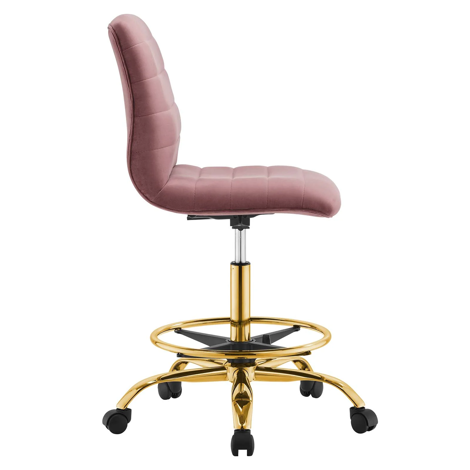 Ripple Armless Performance Velvet Drafting Chair By Modway - EEI-4976 - Image 10