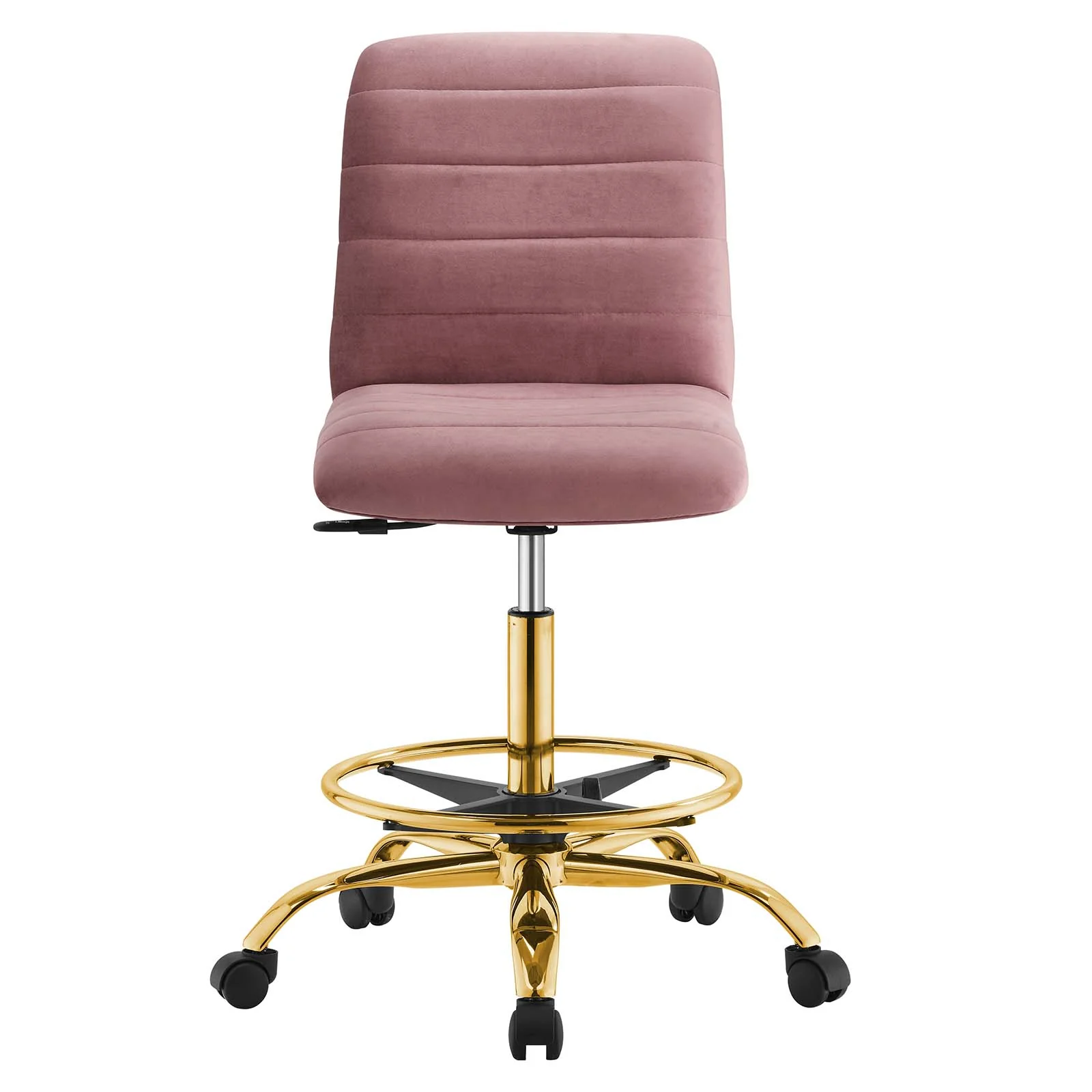 Ripple Armless Performance Velvet Drafting Chair By Modway - EEI-4976 - Image 12