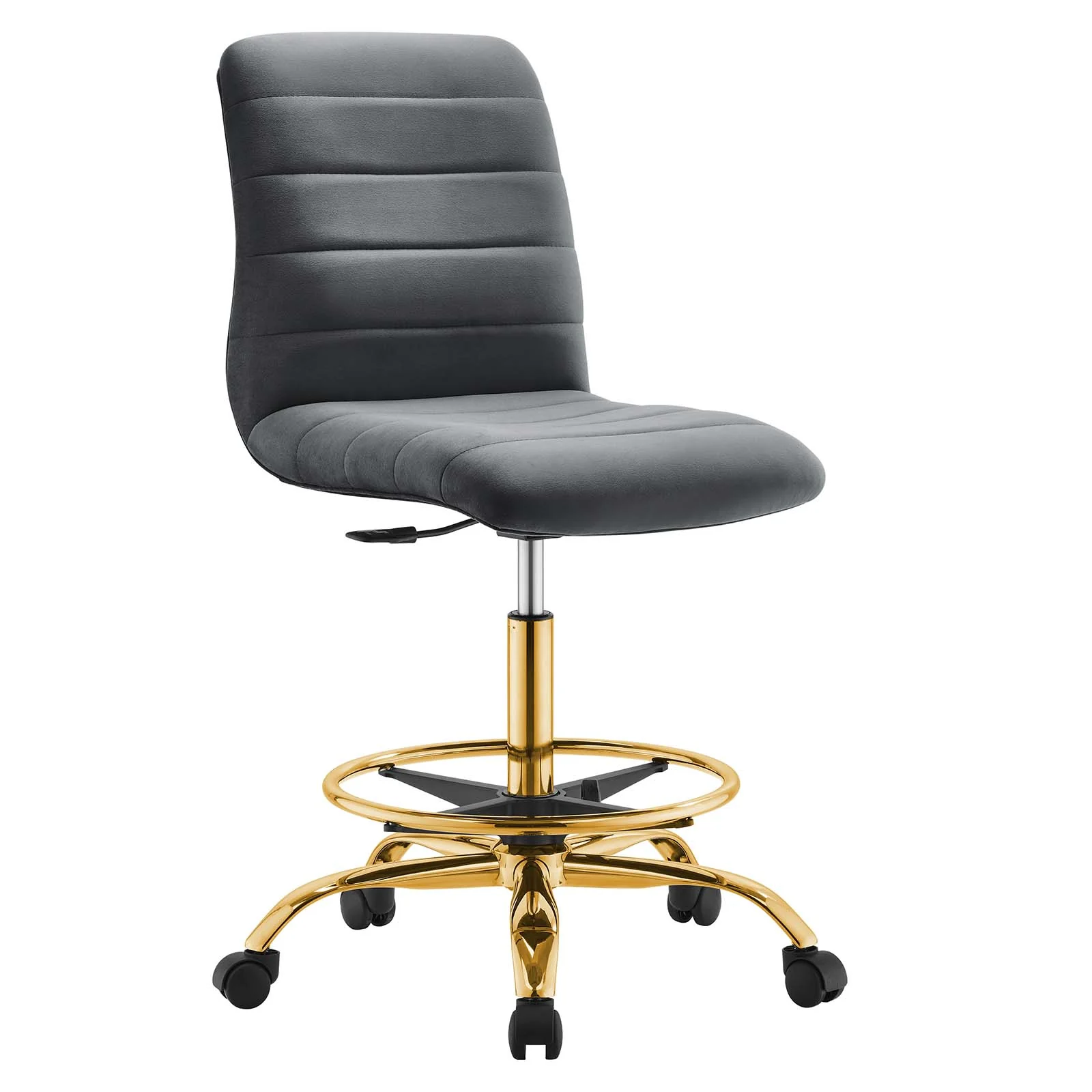 Ripple Armless Performance Velvet Drafting Chair By Modway - EEI-4976 - Image 17