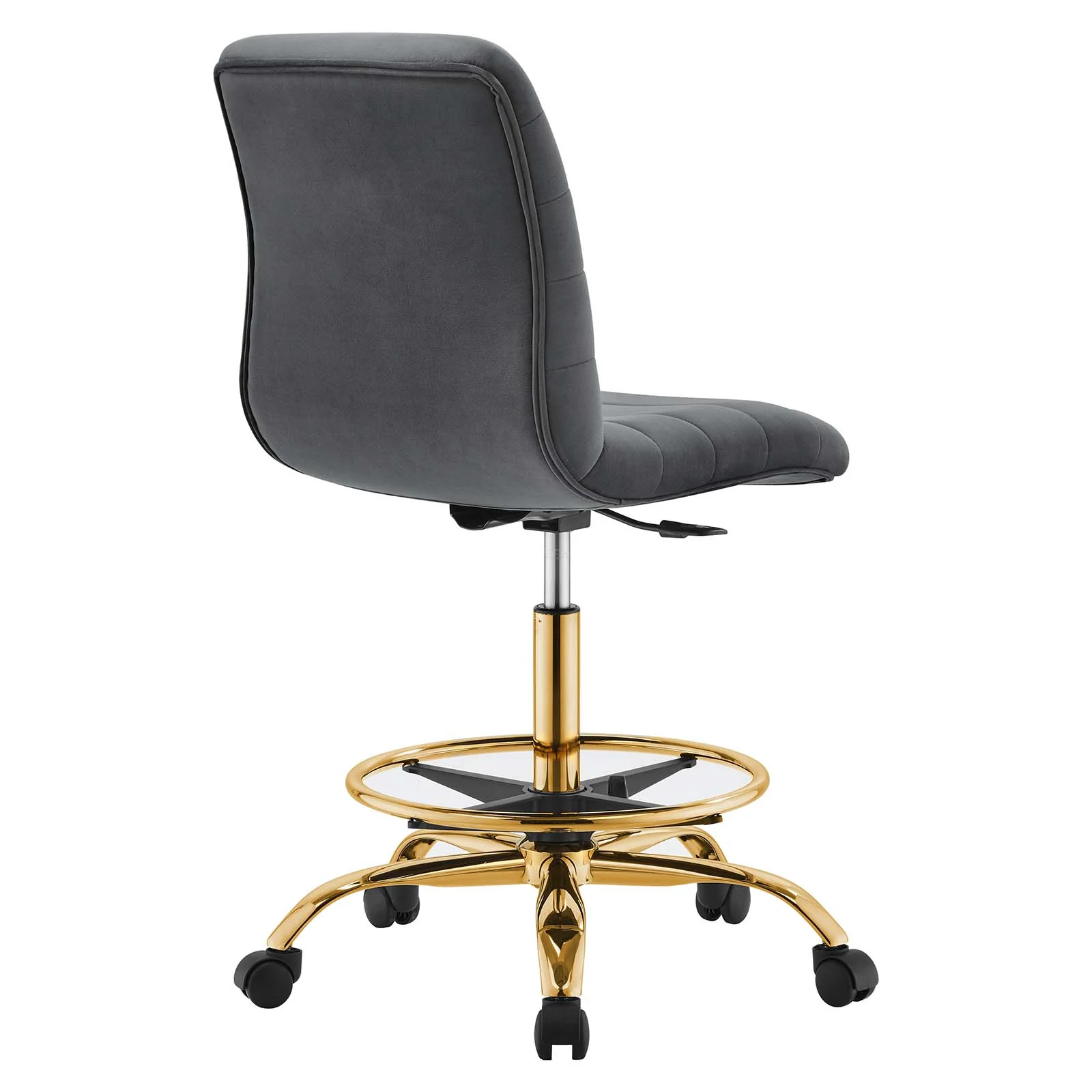 Ripple Armless Performance Velvet Drafting Chair By Modway - EEI-4976 - Image 19