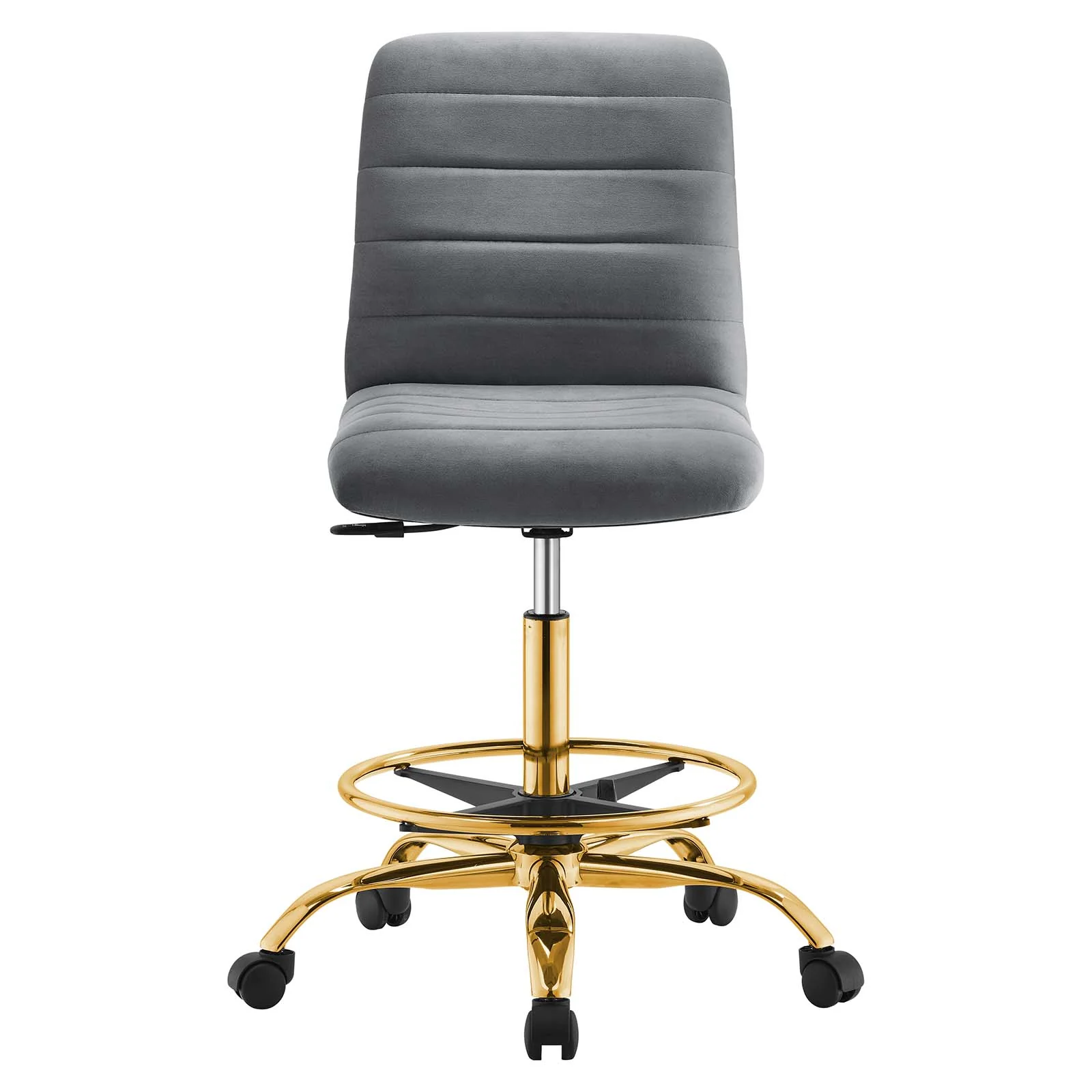 Ripple Armless Performance Velvet Drafting Chair By Modway - EEI-4976 - Image 20
