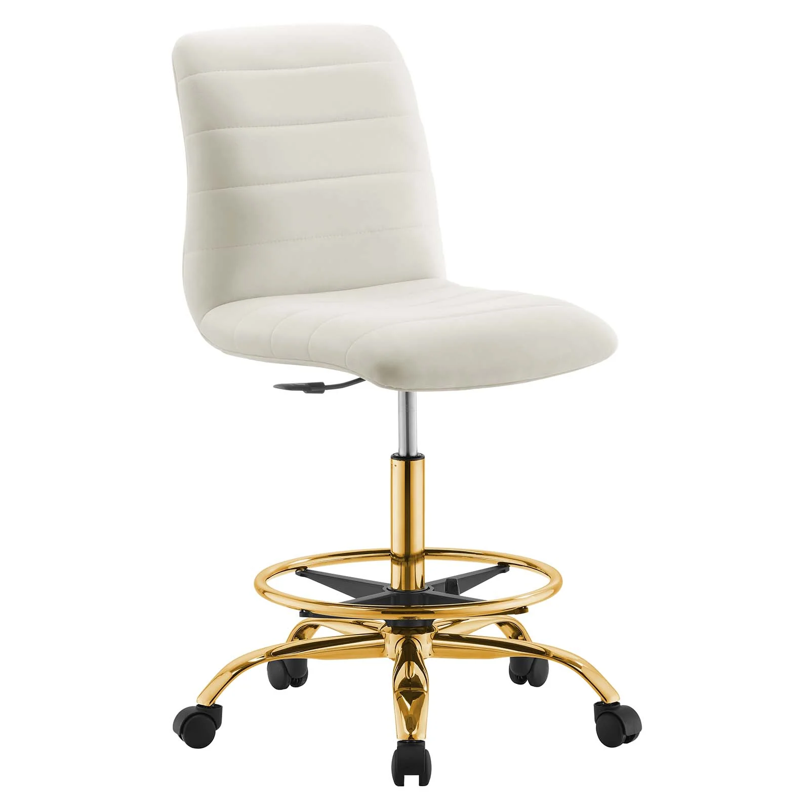 Ripple Armless Performance Velvet Drafting Chair By Modway - EEI-4976 - Image 25