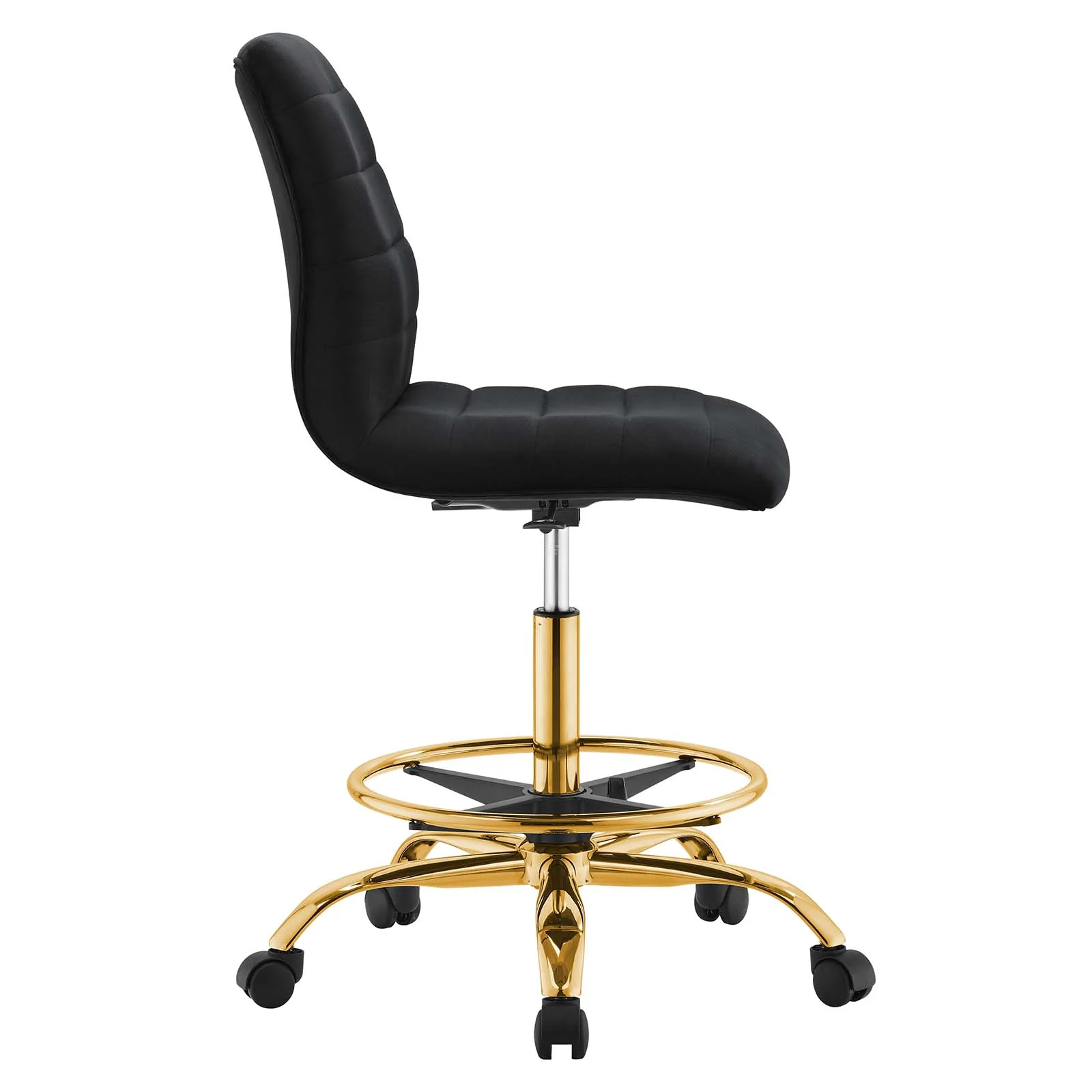 Ripple Armless Performance Velvet Drafting Chair By Modway - EEI-4976 - Image 3