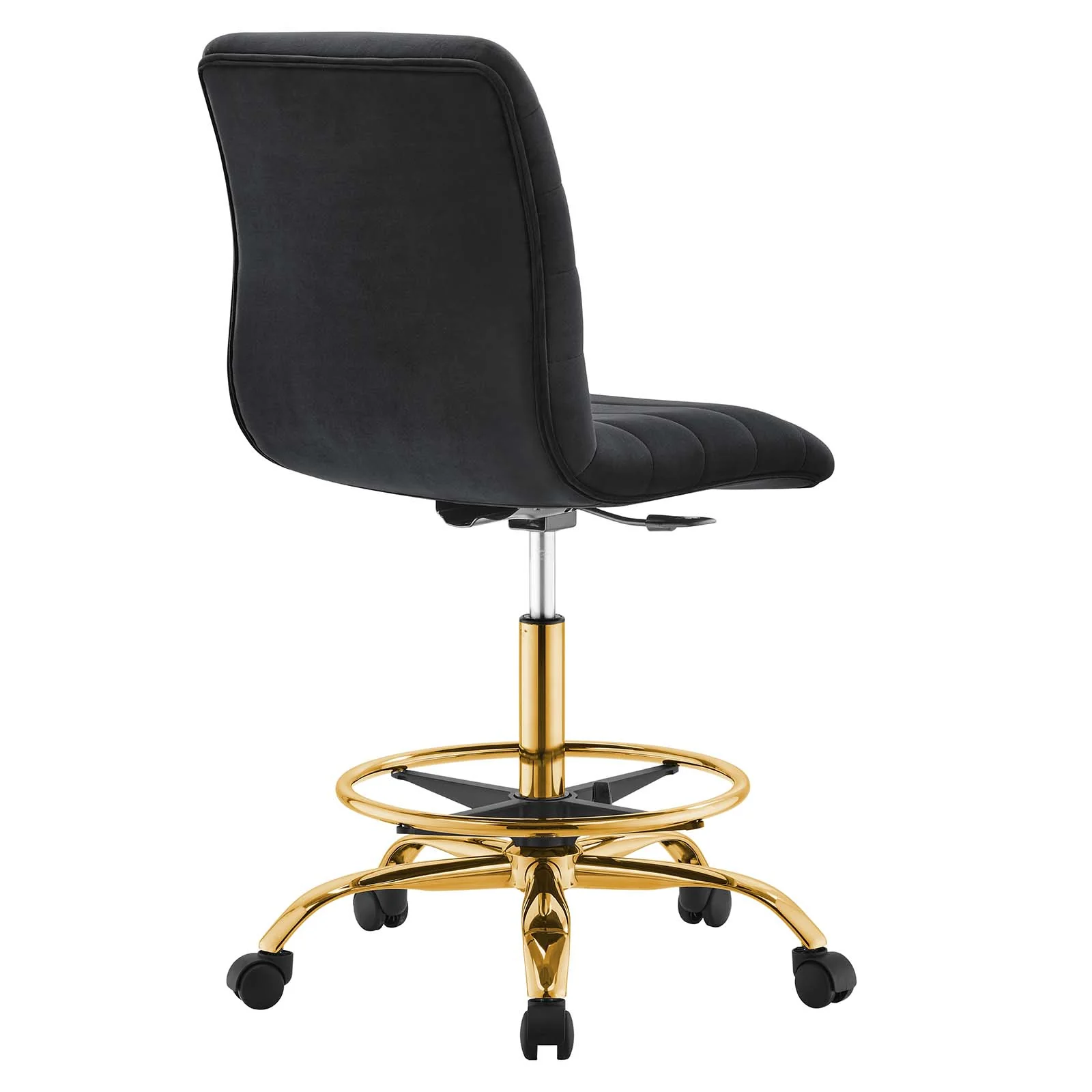 Ripple Armless Performance Velvet Drafting Chair By Modway - EEI-4976 - Image 4