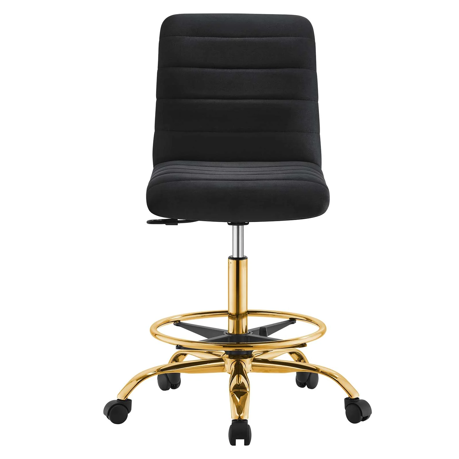 Ripple Armless Performance Velvet Drafting Chair By Modway - EEI-4976 - Image 5