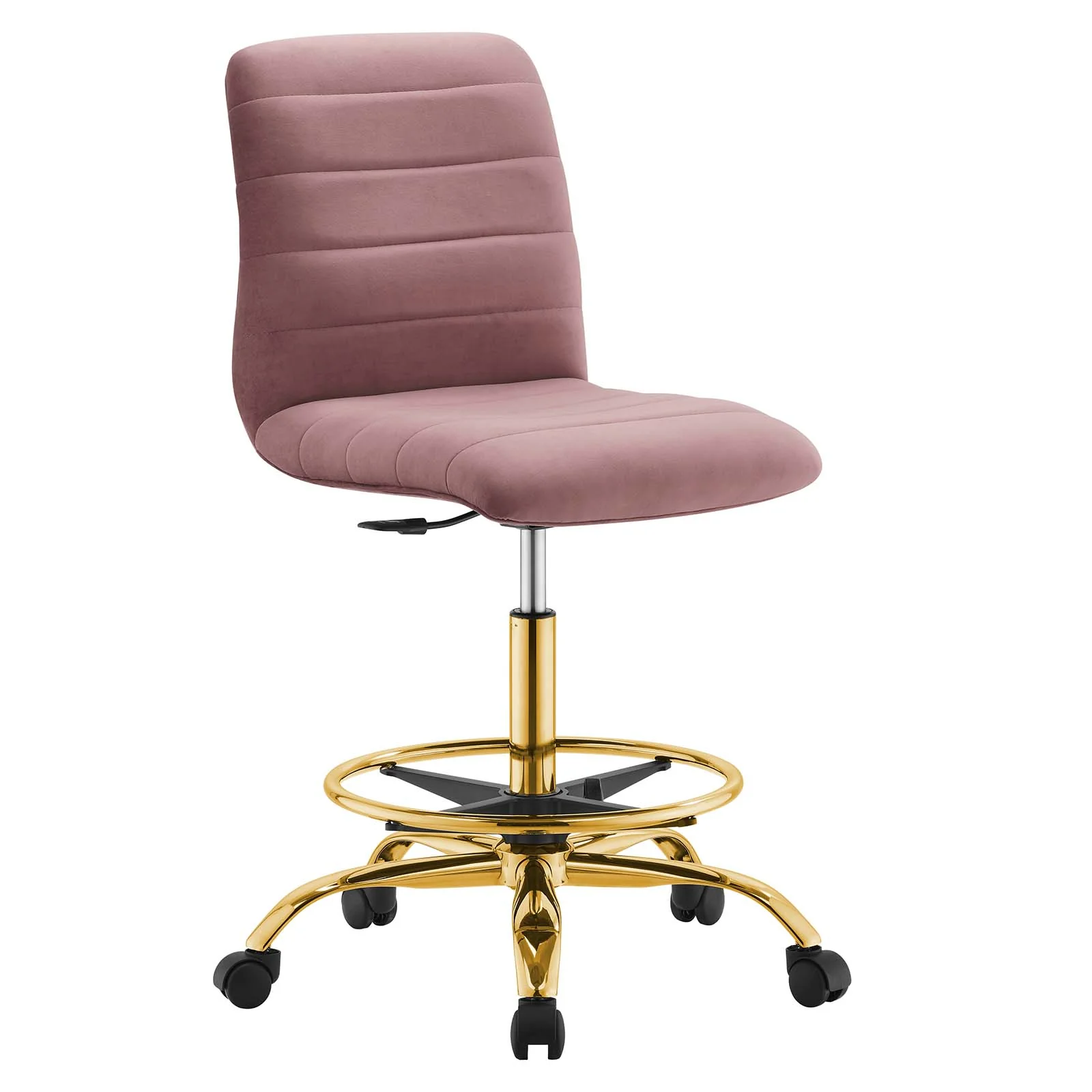 Ripple Armless Performance Velvet Drafting Chair By Modway - EEI-4976 - Image 9