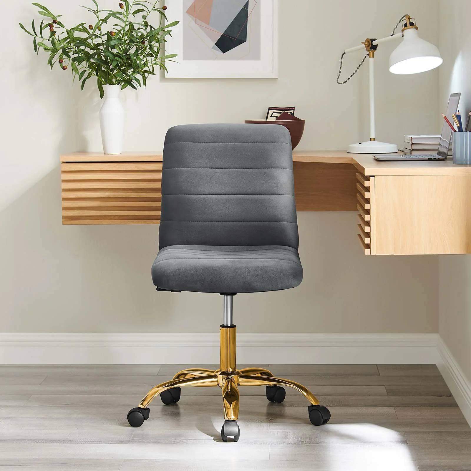 Ripple Armless Performance Velvet Office Chair By Modway - EEI-4972 - Image 24