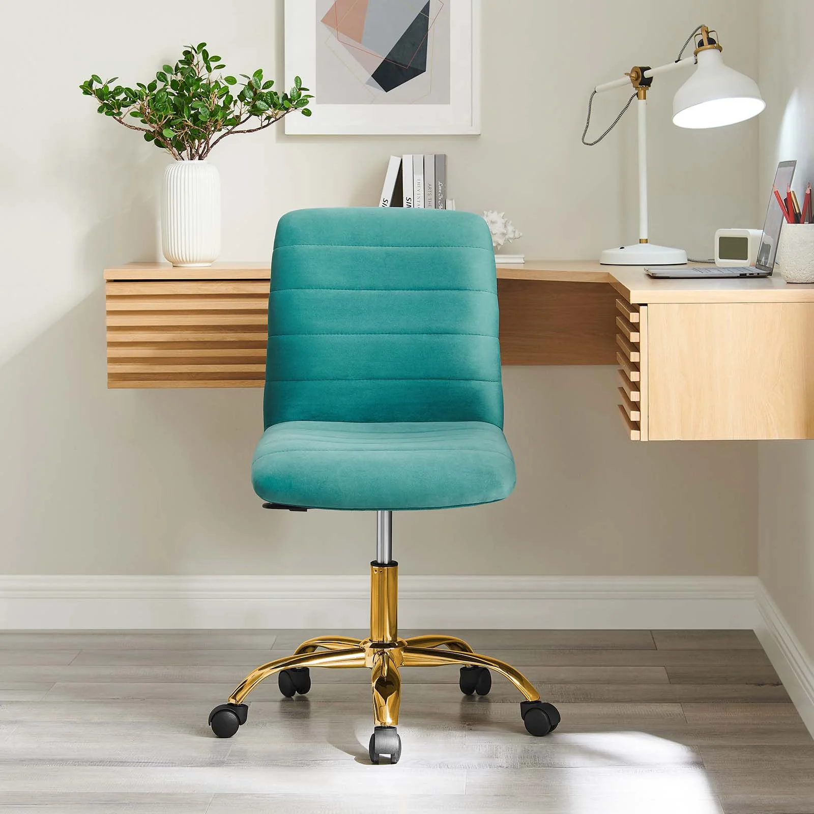 Ripple Armless Performance Velvet Office Chair By Modway - EEI-4972 - Image 48