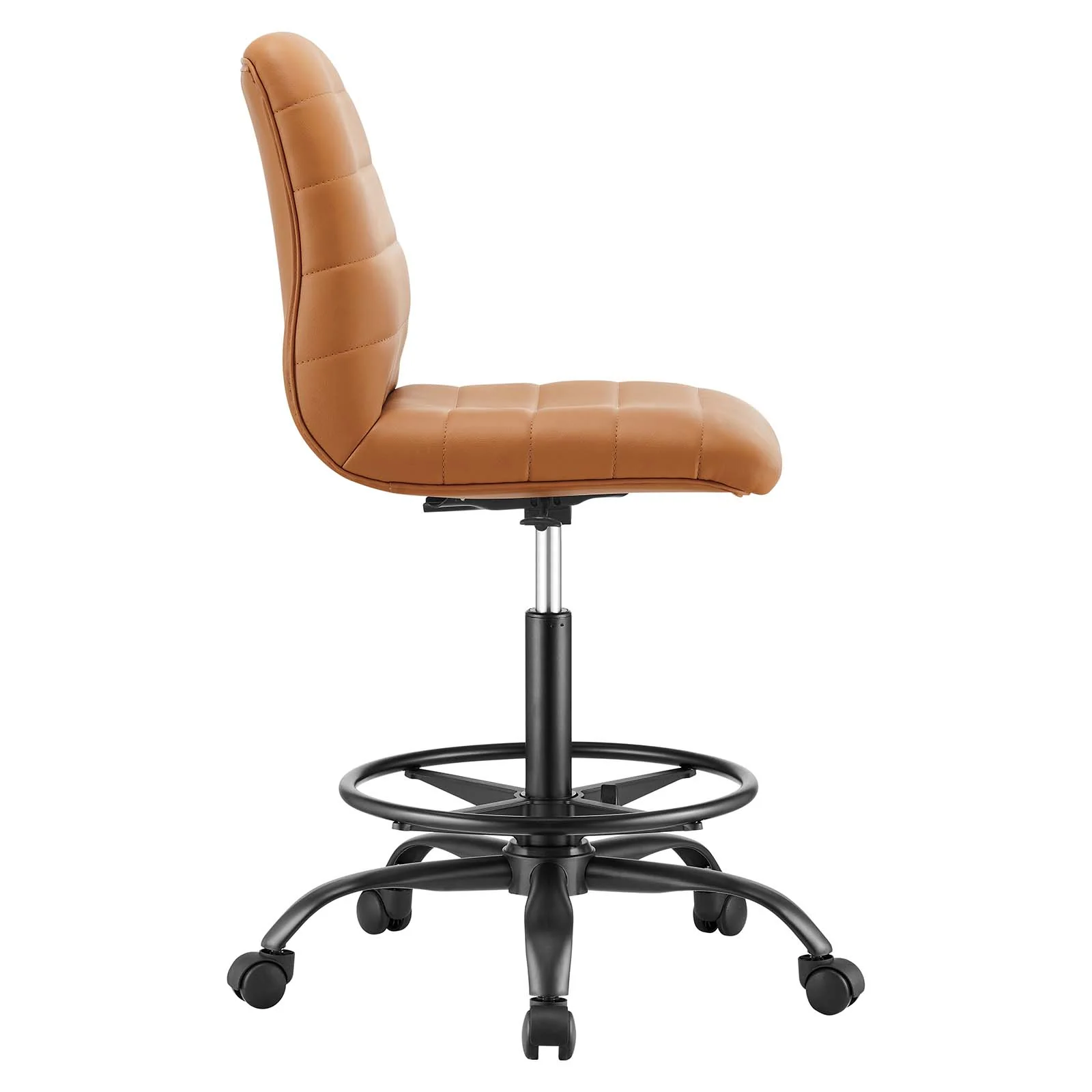 Ripple Armless Vegan Leather Drafting Chair By Modway - EEI-4978 - Image 10