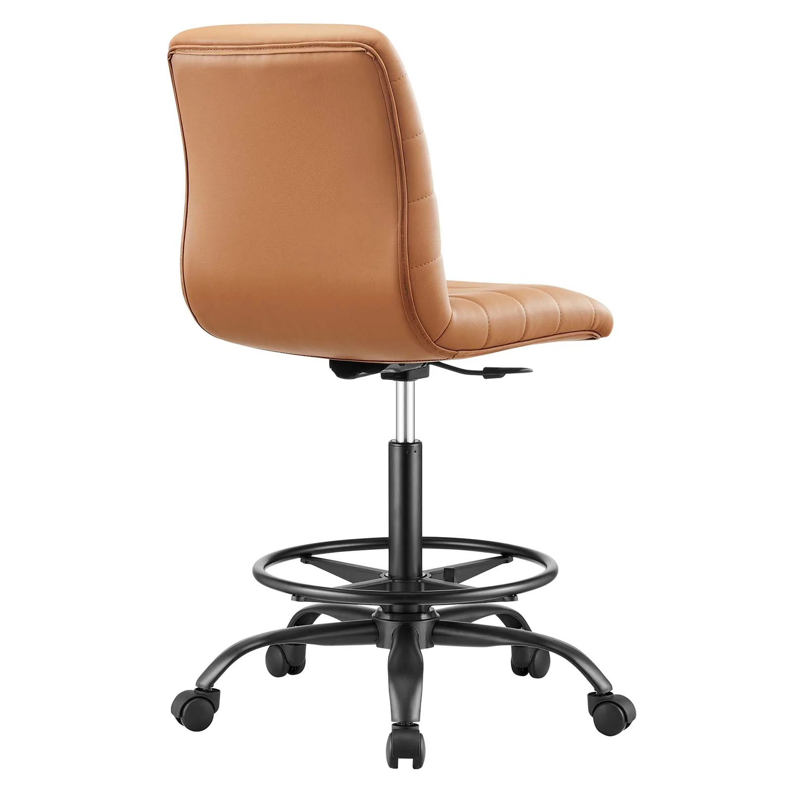Ripple Armless Vegan Leather Drafting Chair By Modway - EEI-4978 - Image 11