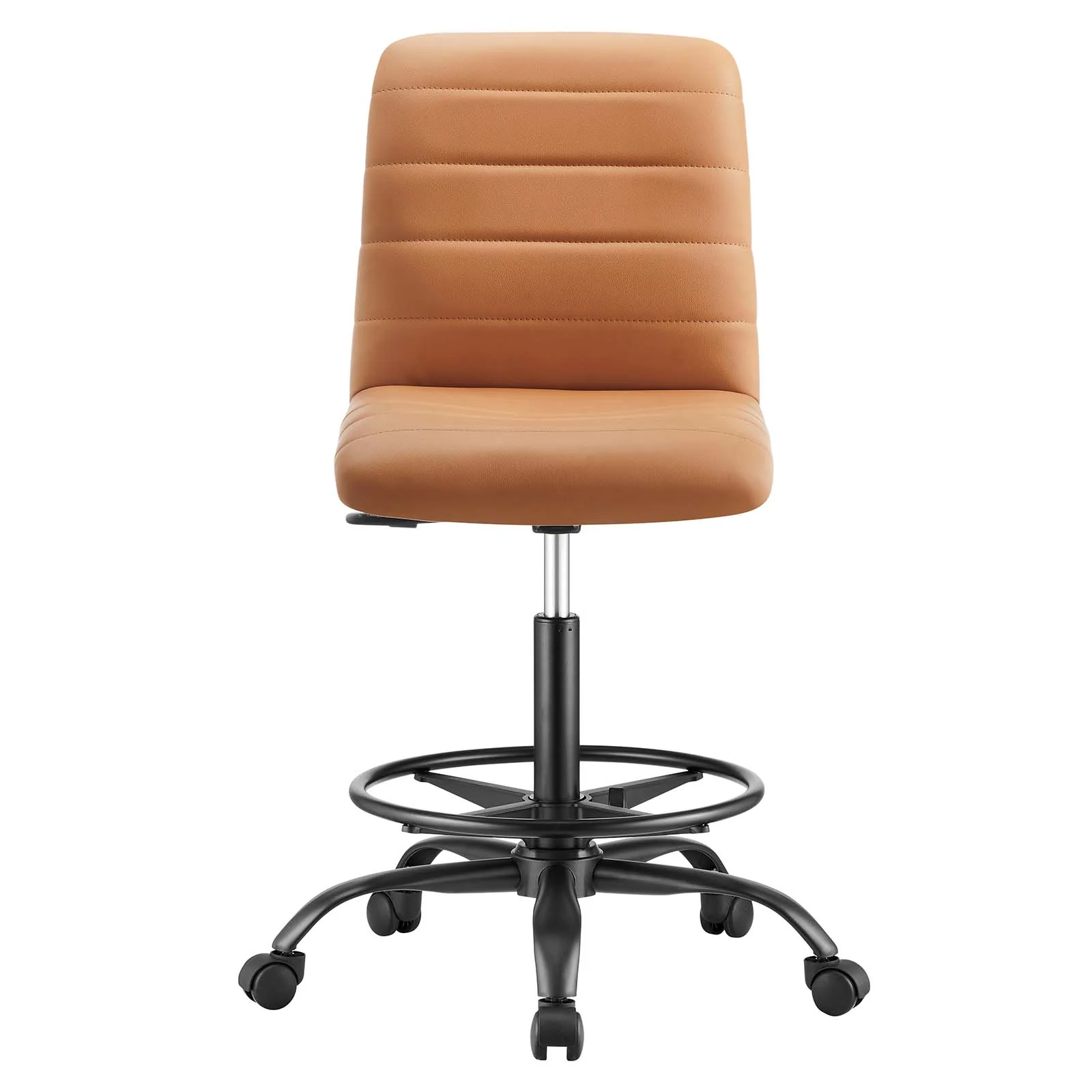 Ripple Armless Vegan Leather Drafting Chair By Modway - EEI-4978 - Image 12