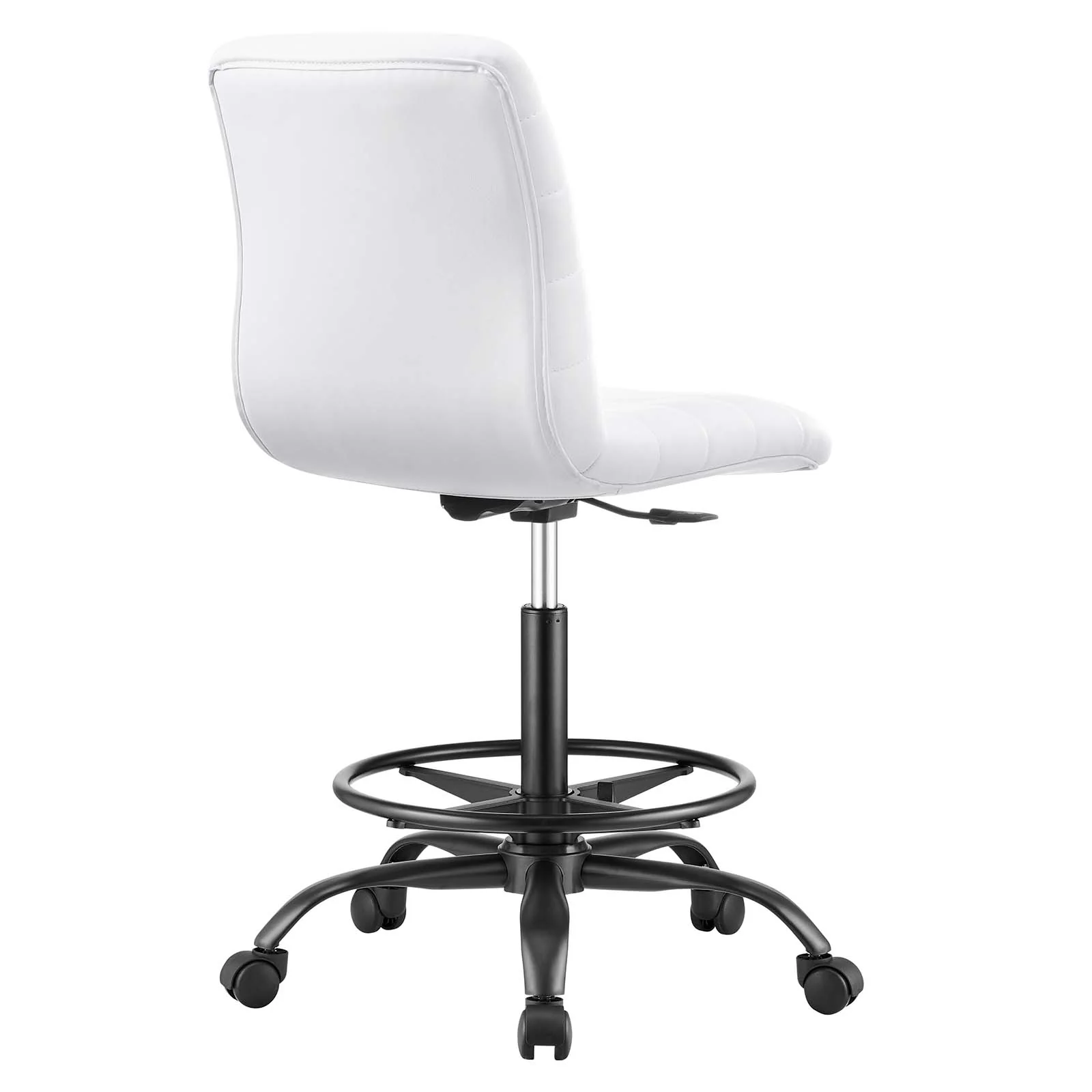 Ripple Armless Vegan Leather Drafting Chair By Modway - EEI-4978 - Image 19
