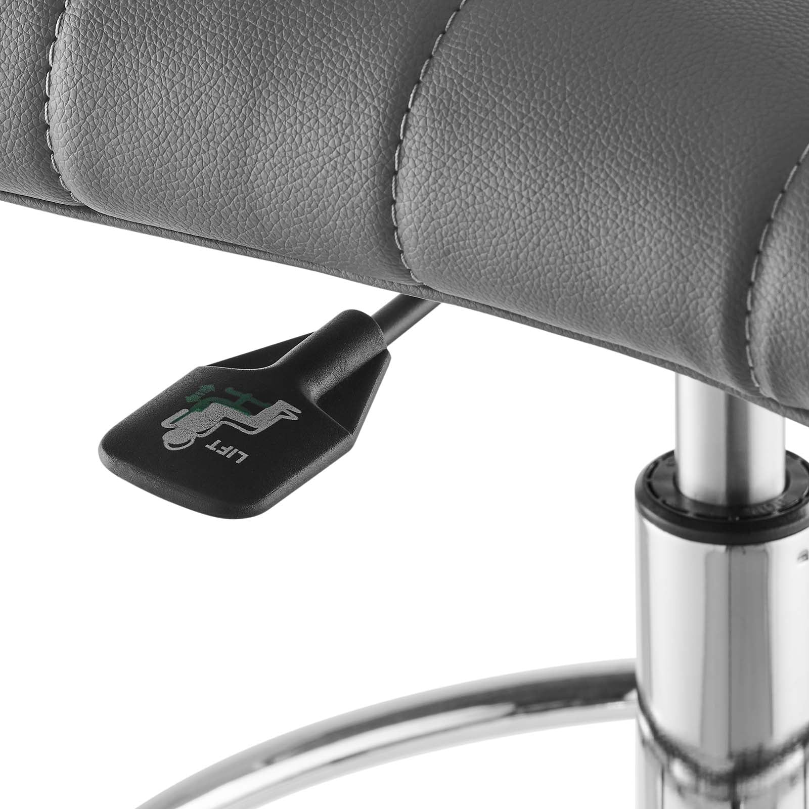 Ripple Armless Vegan Leather Drafting Chair By Modway - EEI-4980 - Image 13