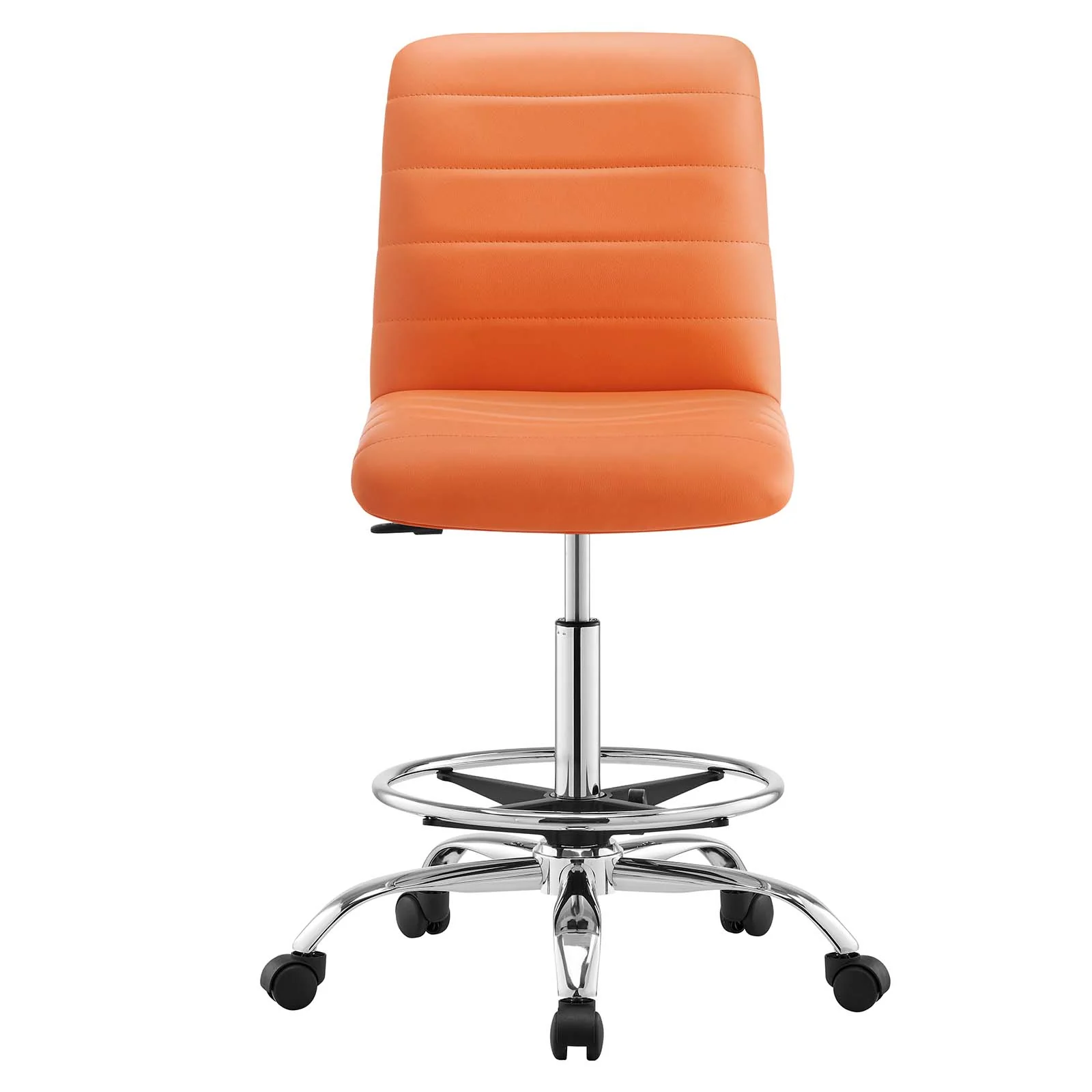 Ripple Armless Vegan Leather Drafting Chair By Modway - EEI-4980 - Image 20