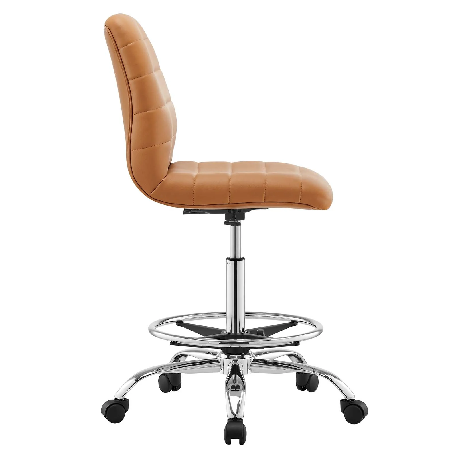 Ripple Armless Vegan Leather Drafting Chair By Modway - EEI-4980 - Image 26