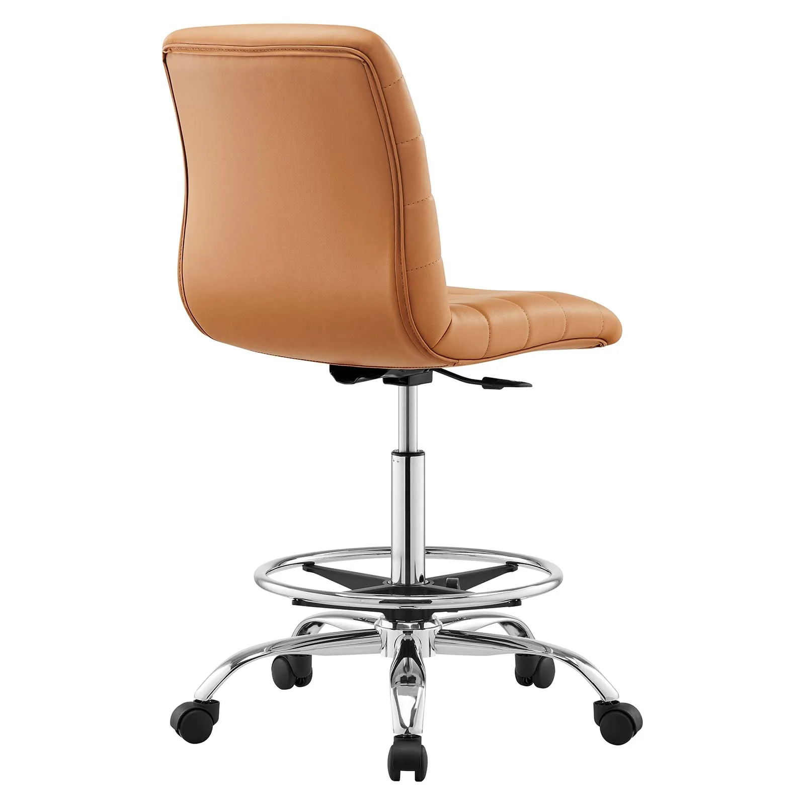 Ripple Armless Vegan Leather Drafting Chair By Modway - EEI-4980 - Image 27