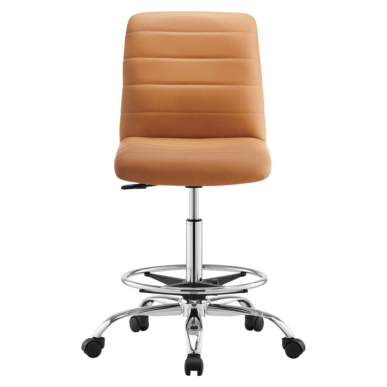 Ripple Armless Vegan Leather Drafting Chair By Modway - EEI-4980 - Image 28