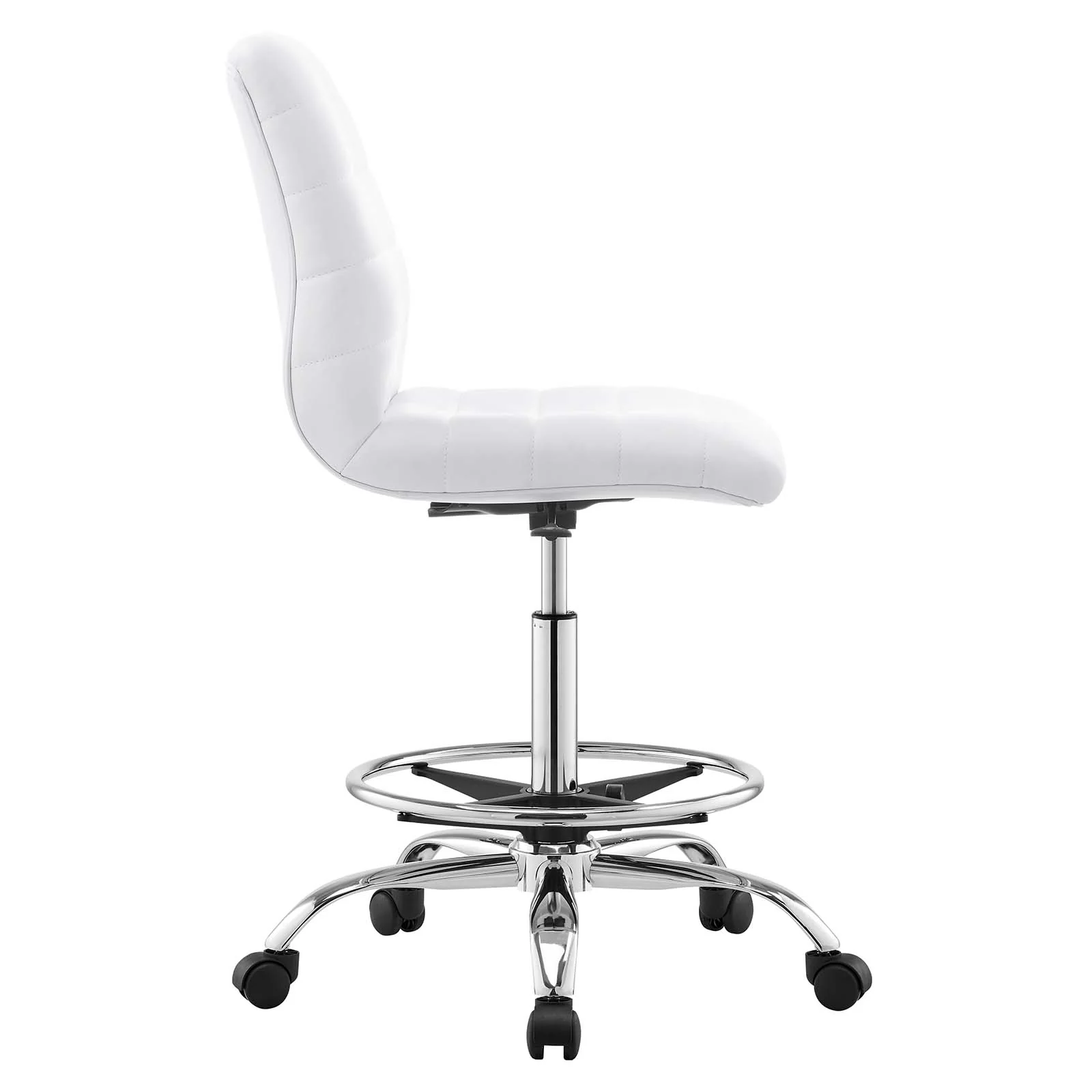 Ripple Armless Vegan Leather Drafting Chair By Modway - EEI-4980 - Image 34