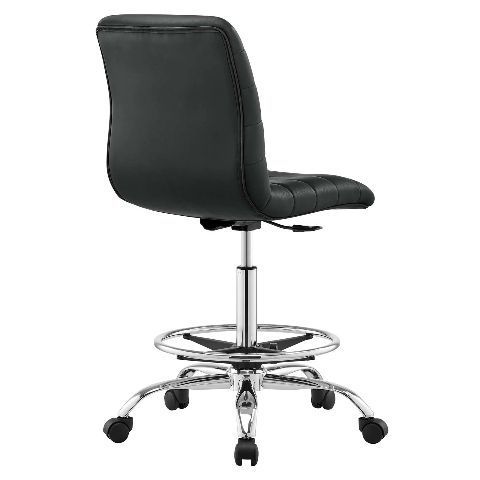Ripple Armless Vegan Leather Drafting Chair By Modway - EEI-4980 - Image 4