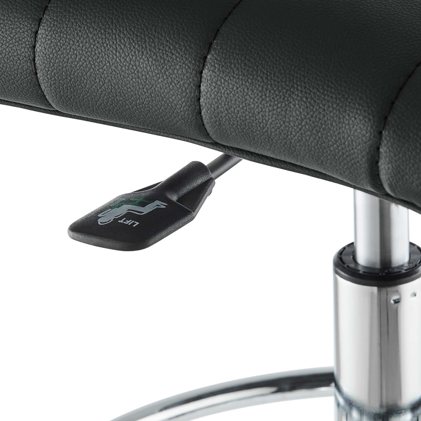 Ripple Armless Vegan Leather Drafting Chair By Modway - EEI-4980 - Image 6