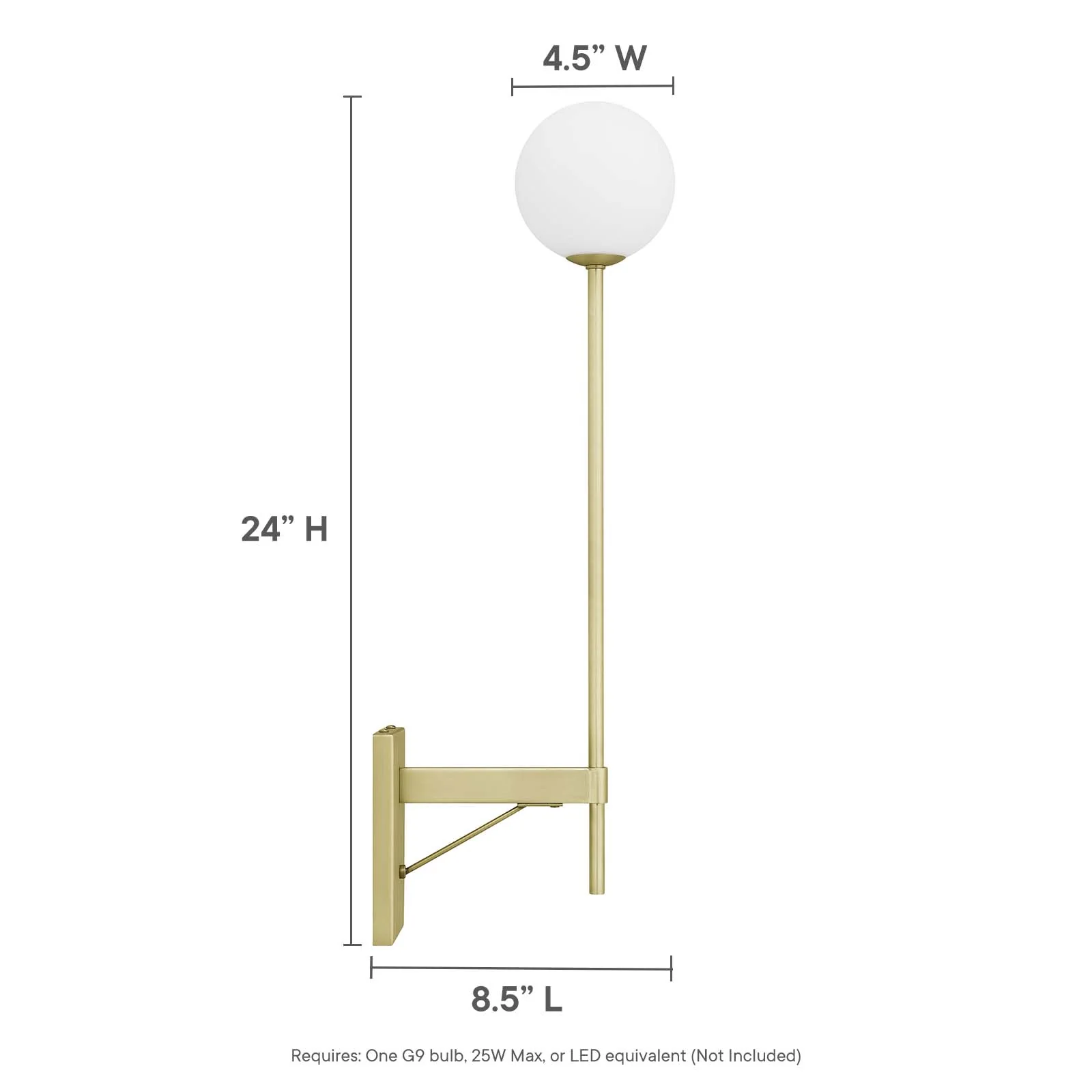Riva White Globe Wall Sconce By Modway - EEI-6533 - Image 14