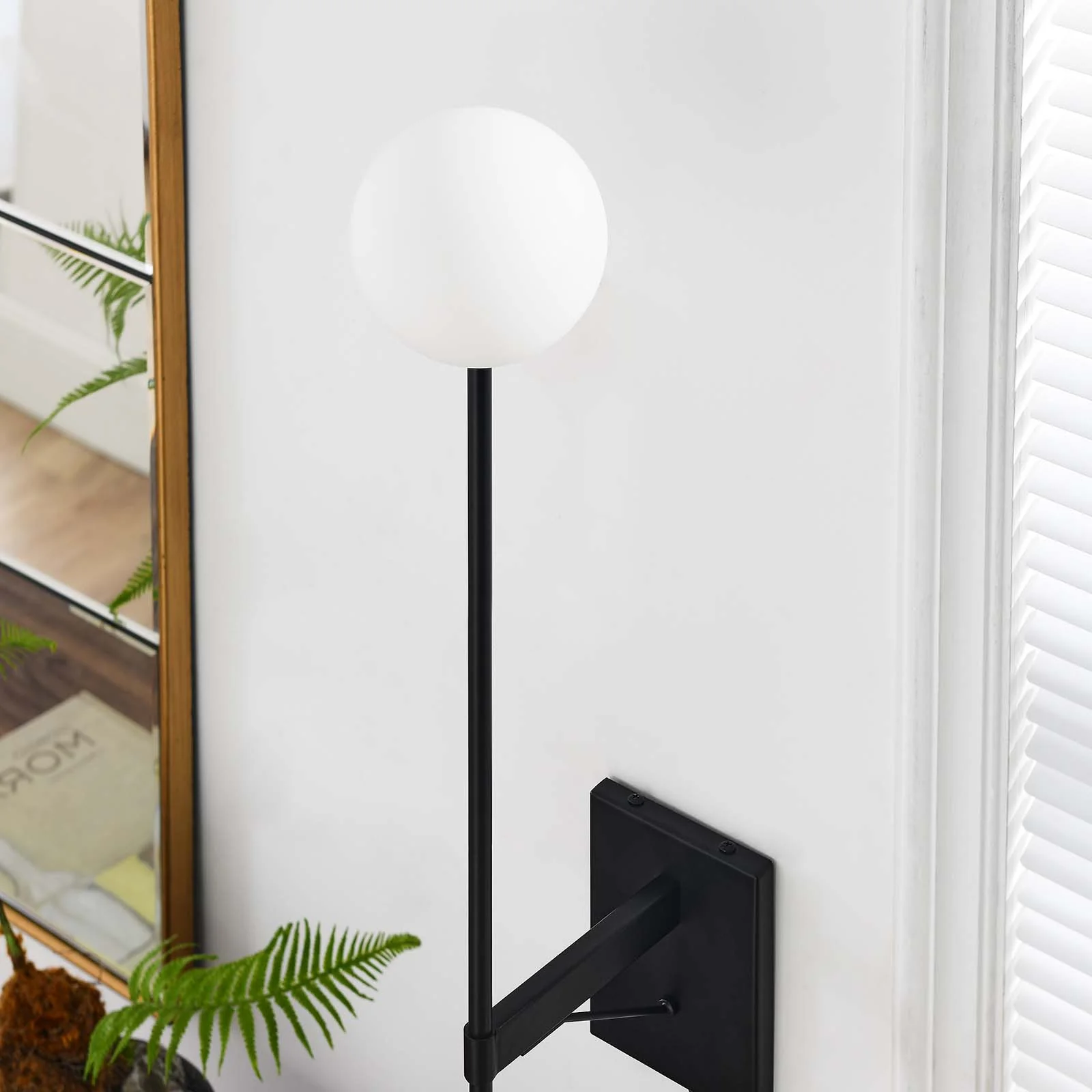 Riva White Globe Wall Sconce By Modway - EEI-6533 - Image 8