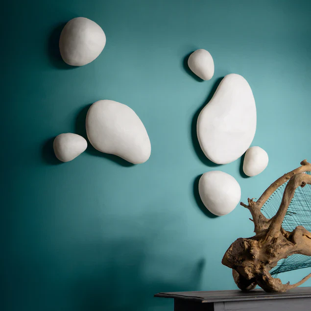 River Stone 6.5"L Wall Art Set Of 2 By Gold Leaf Design Group - Image 5