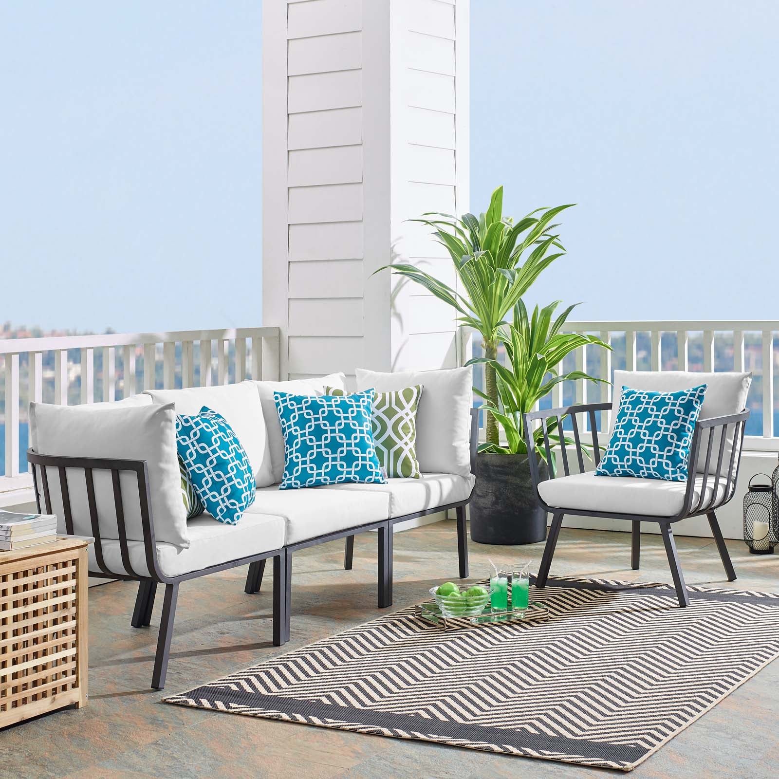 Riverside 4 Piece Outdoor Patio Aluminum Set By Modway - EEI-3785 - Image 17