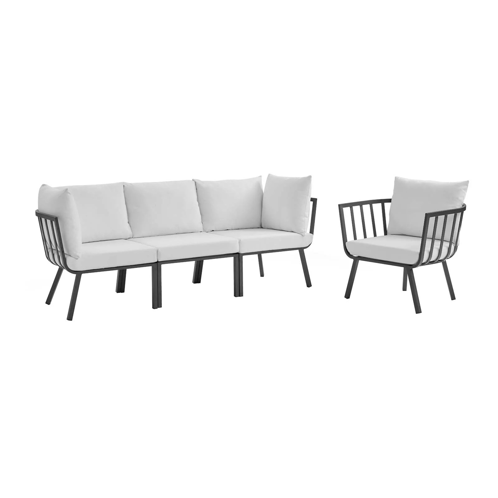 Riverside 4 Piece Outdoor Patio Aluminum Set By Modway - EEI-3785 - Image 18