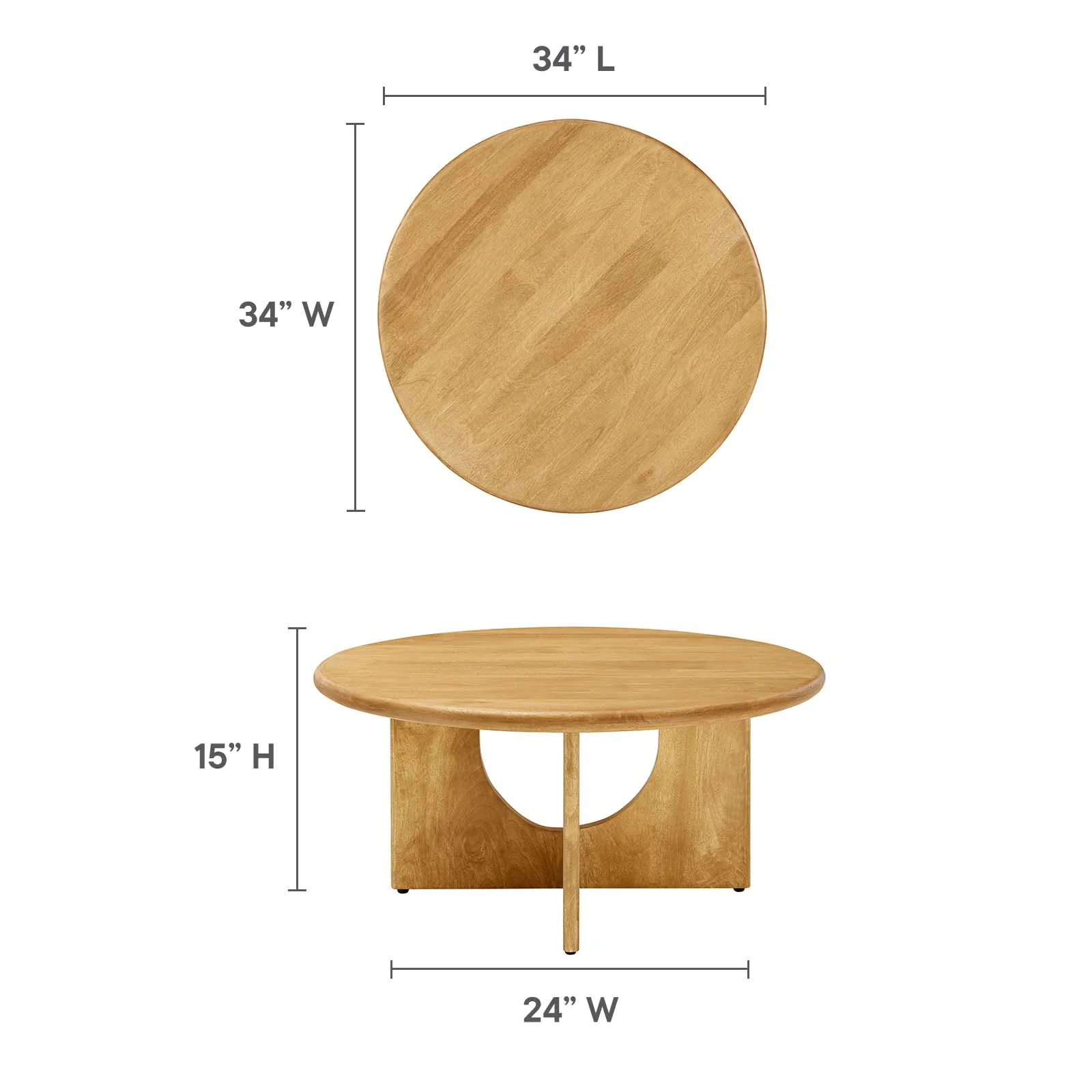 Rivian Round 34" Coffee Table By Modway - EEI-6594 - Image 6